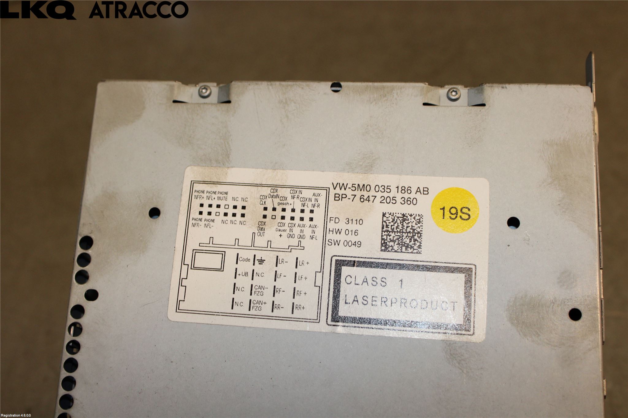 Volkswagen VW GOLF PLUS/CROSS GOLF 04-14 Cd Radio - Multimediapanel