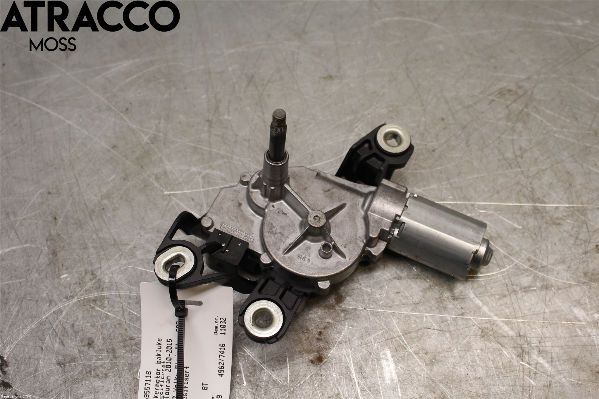 Volkswagen VW TOURAN 10-15 Torkarmotor Baklucka