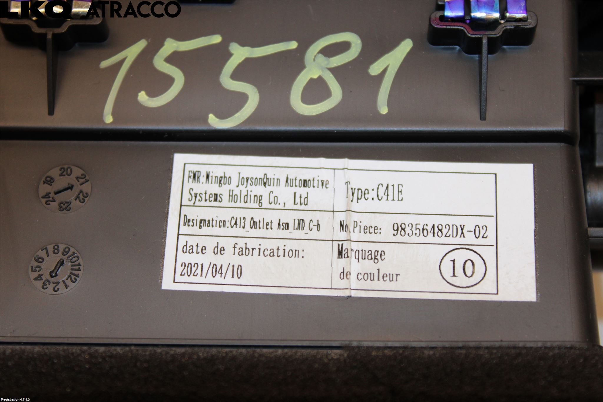 Citroen C4/E-C4 C4X/E-C4X III 21- Defrosterkanal-Munstycke