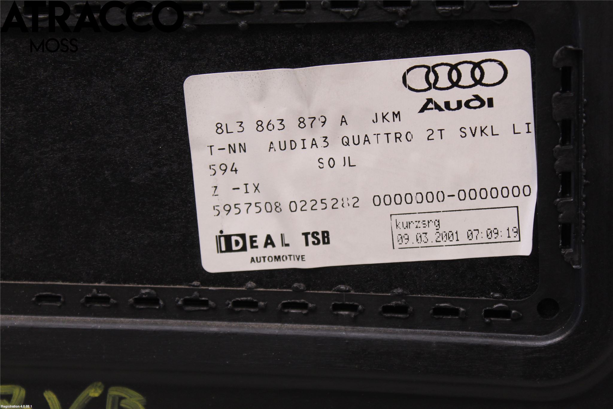 Audi A3/S3     96-03 Inrbagagerumklädsel-Golv