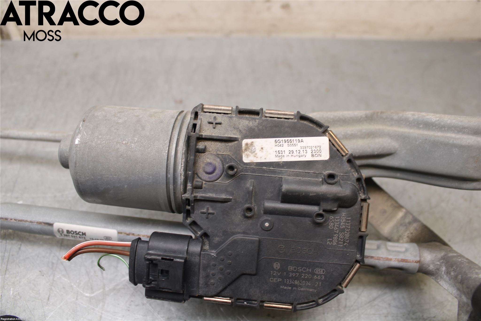 Volkswagen VW GOLF / E-GOLF VII 13-20 Torkarmotor Vindruta