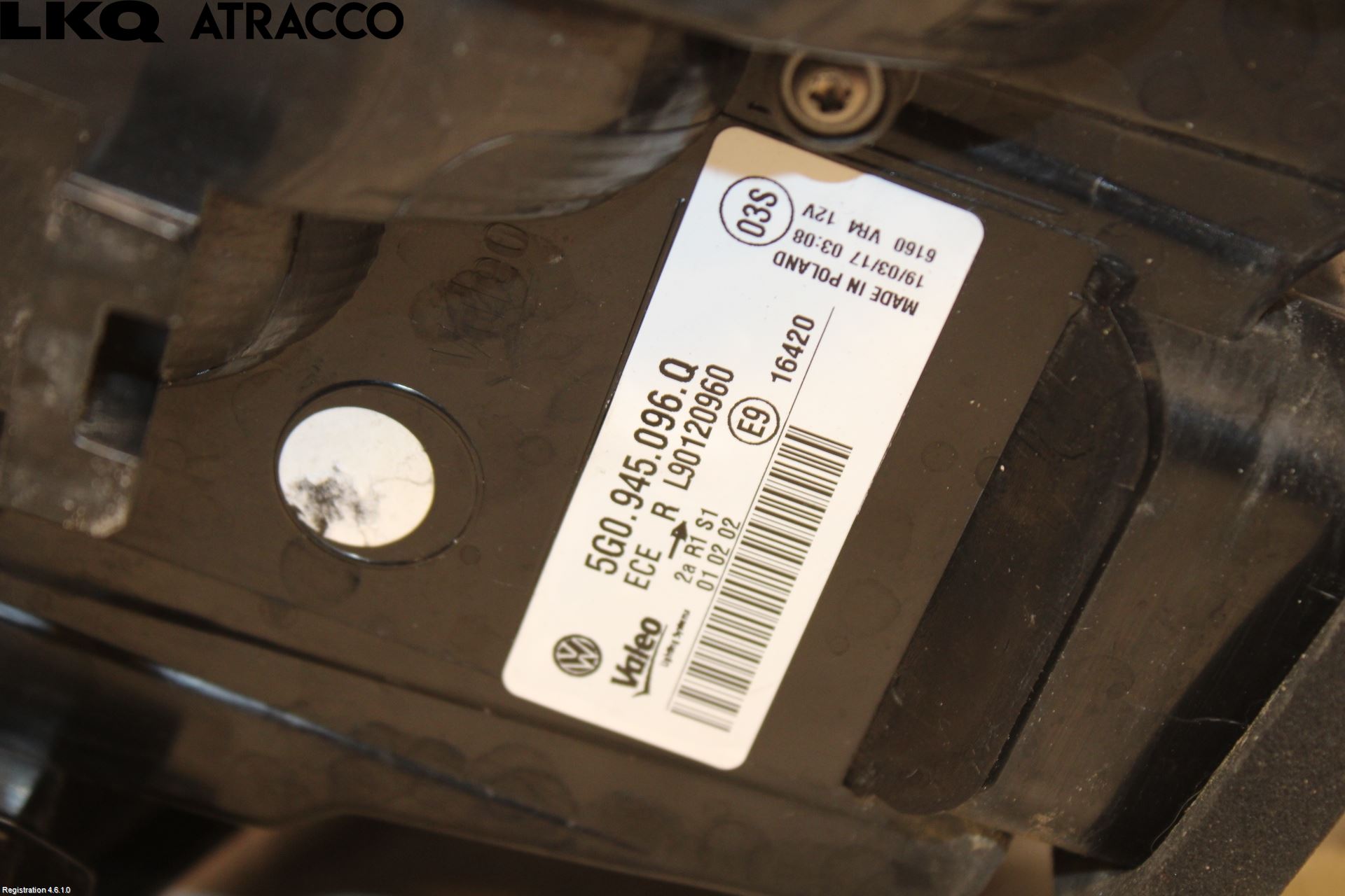 Volkswagen VW GOLF / E-GOLF VII 13-20 Bakljus Höger