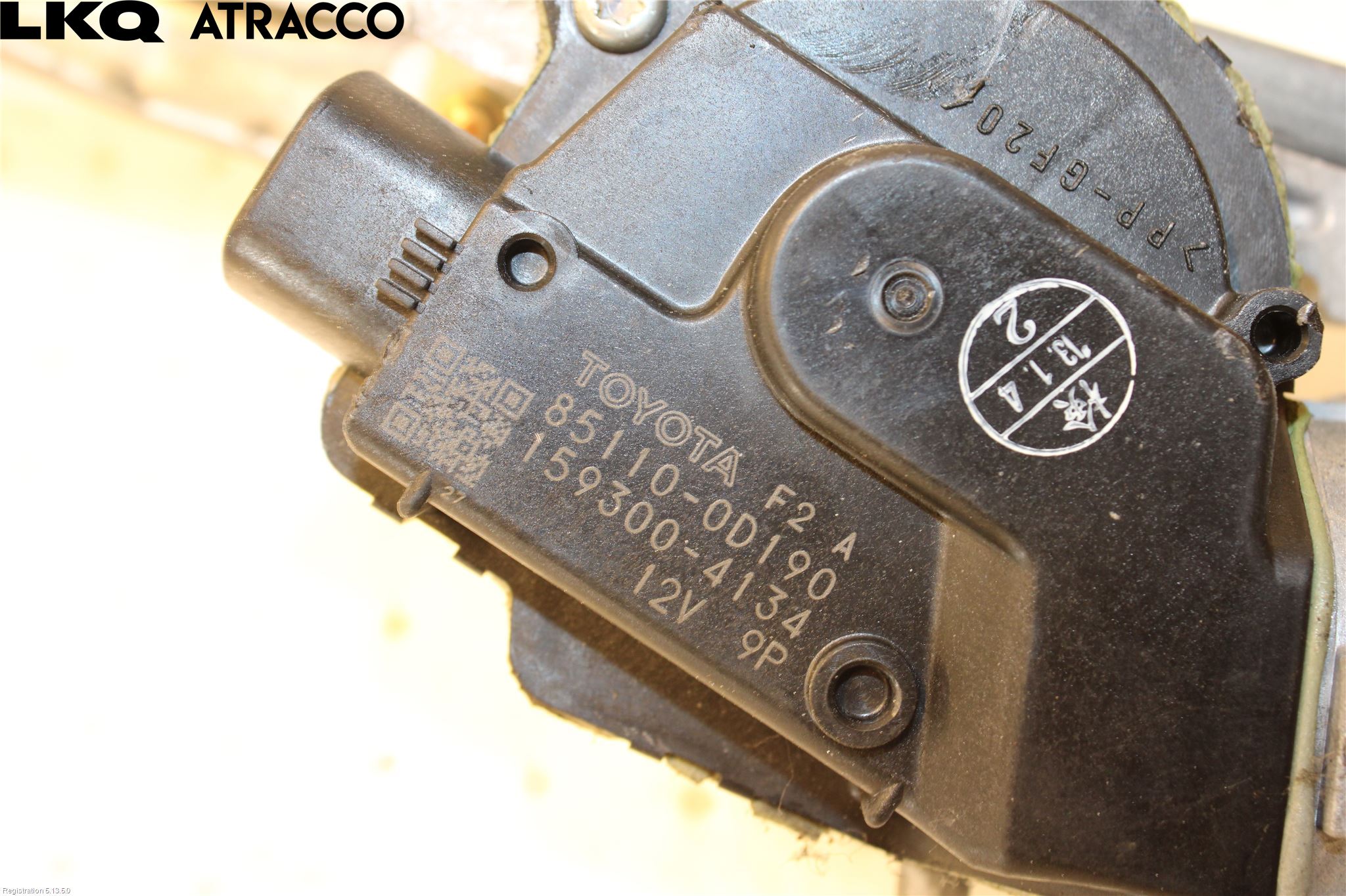 Toyota YARIS XP130 12-14 Torkarmotor Vindruta