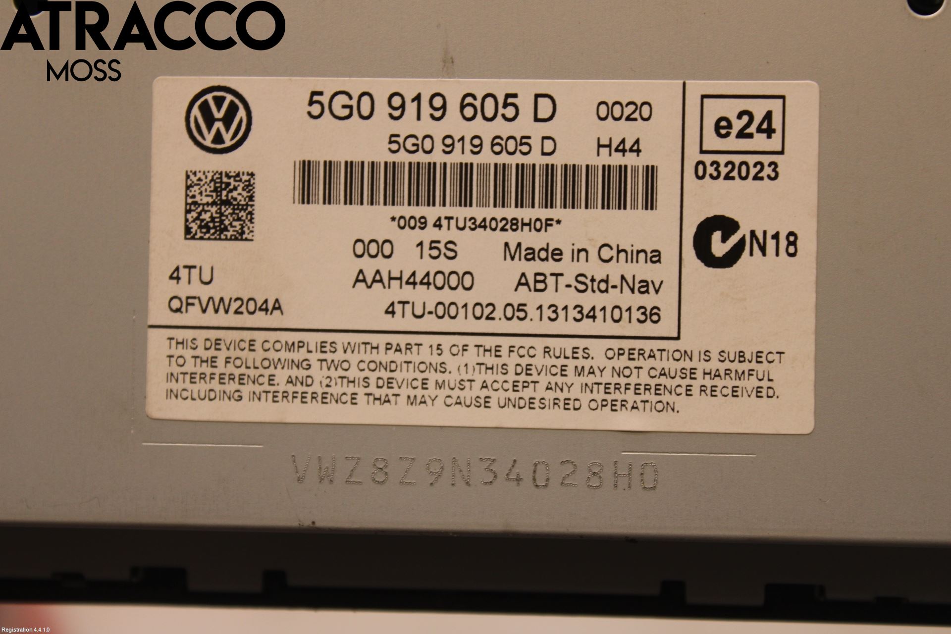 Volkswagen VW GOLF / E-GOLF VII 13-20 Multifunktionsdisplay