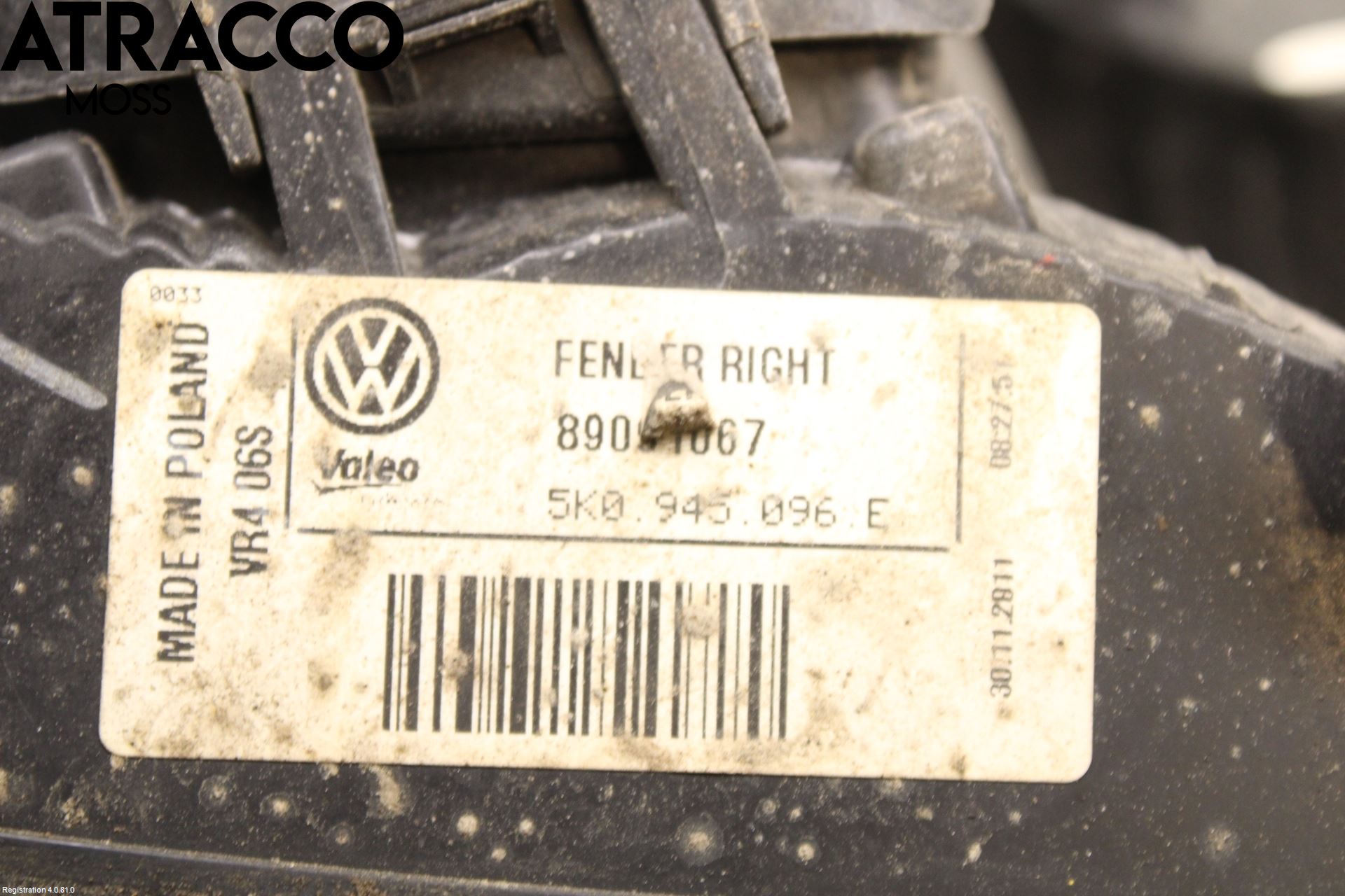 Volkswagen VW GOLF VI 09-13 Bakljus Höger