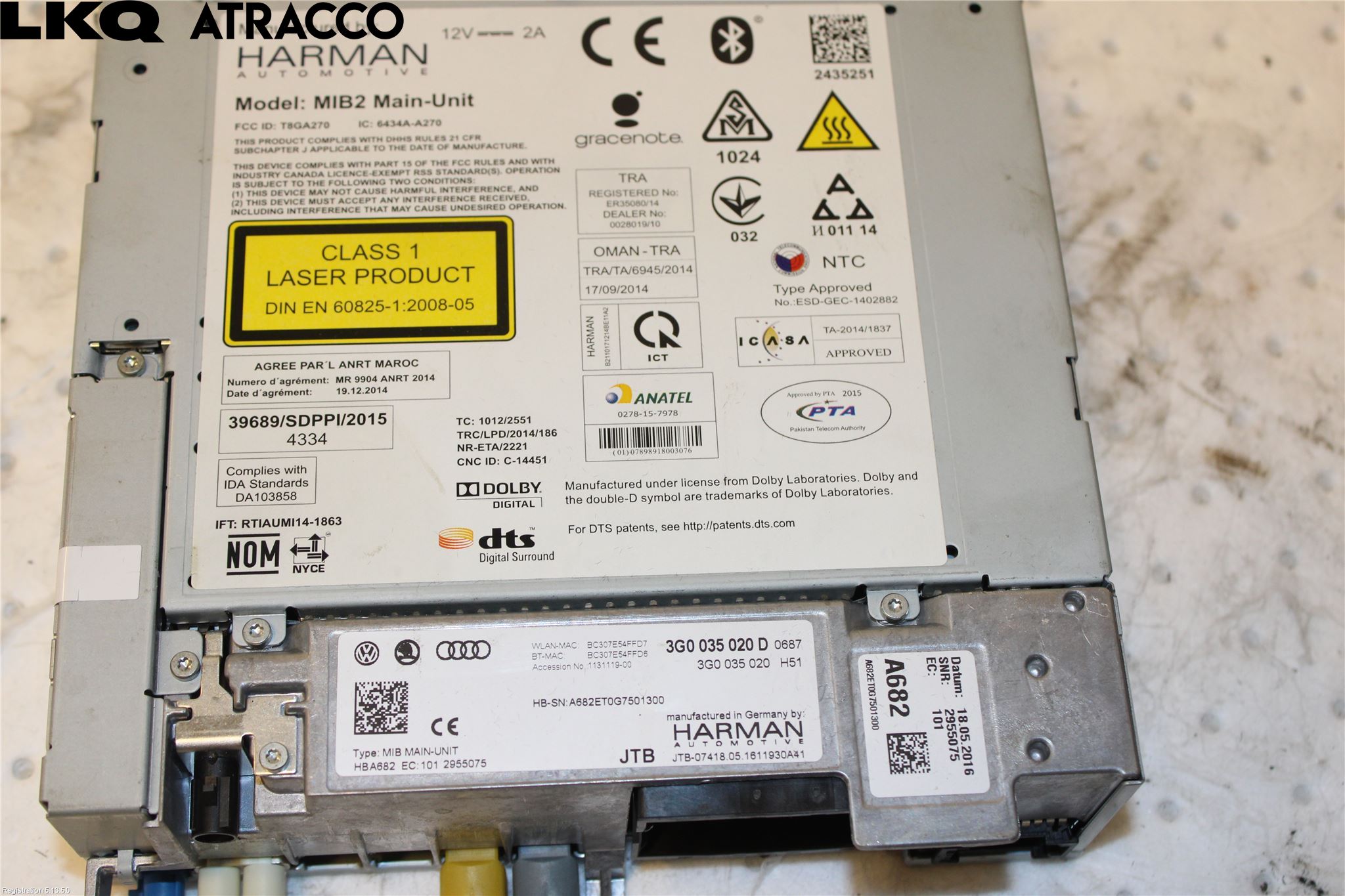Volkswagen VW PASSAT 15-19 Cd Radio - Multimediapanel
