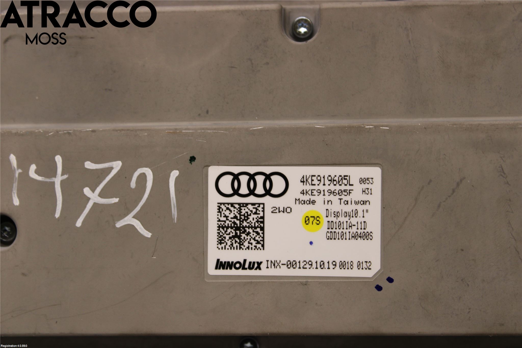Audi E-TRON, S GE 19- Bildskärm