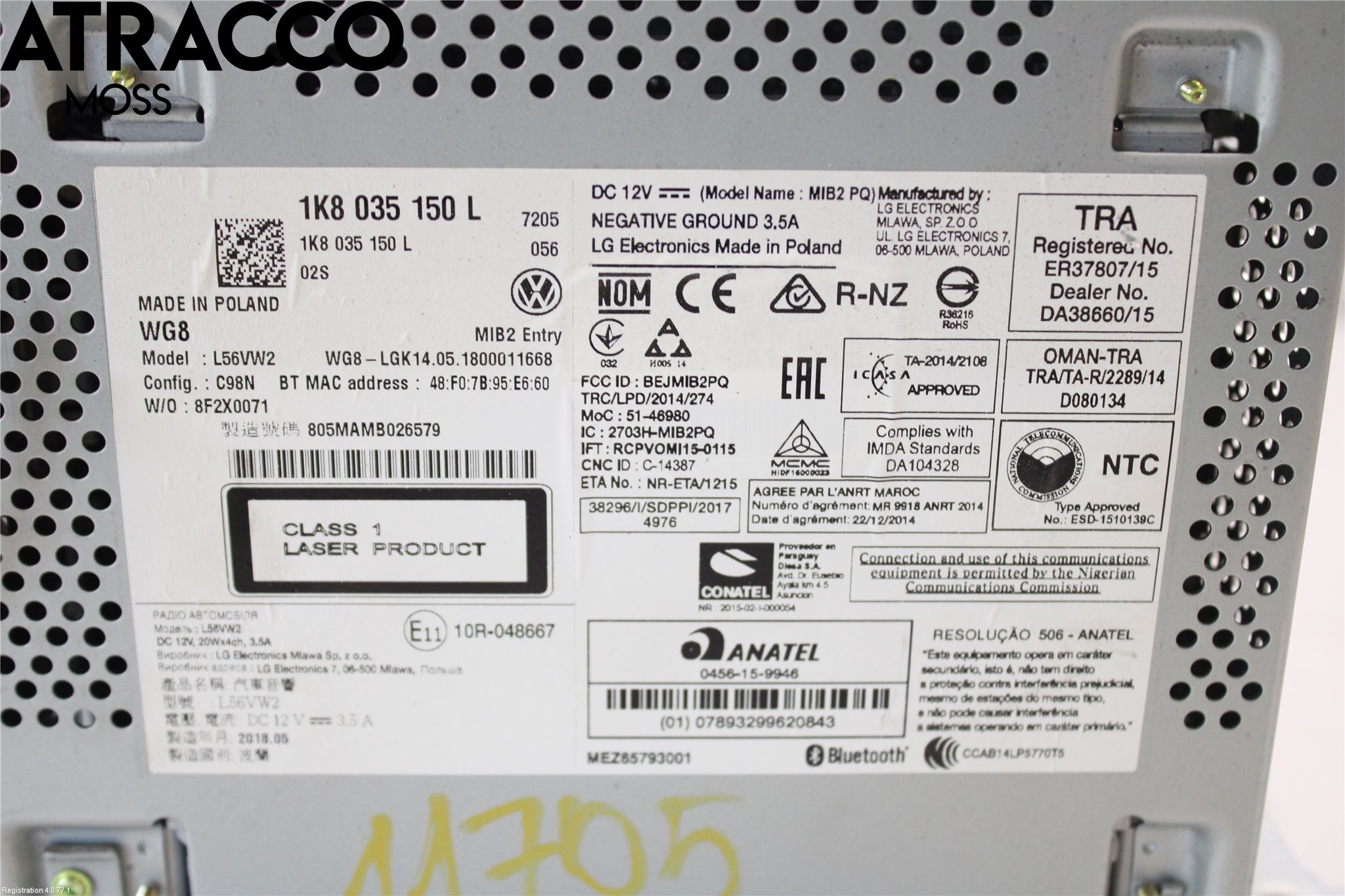 Volkswagen VW CADDY 16-20 Cd Radio - Multimediapanel