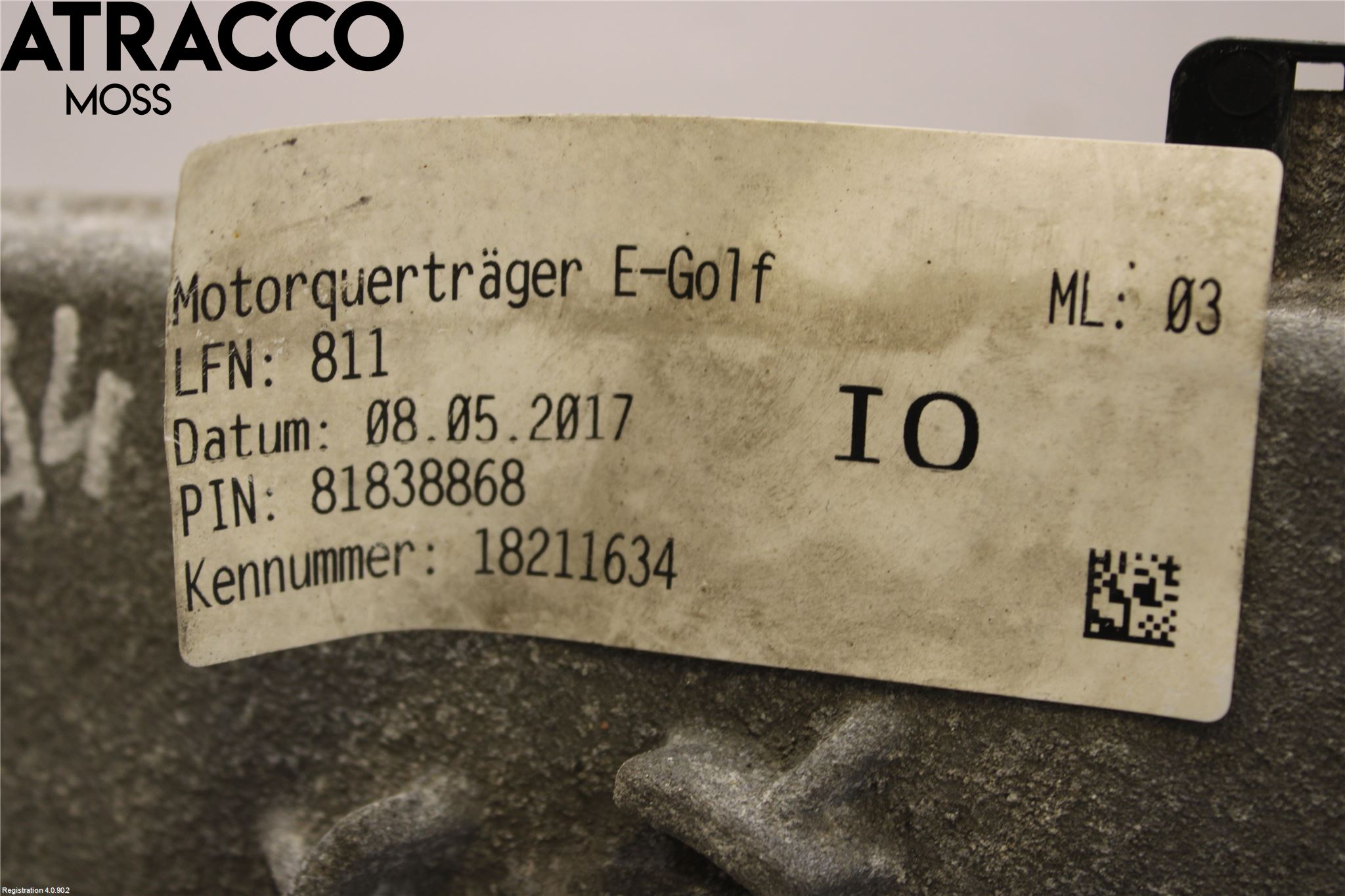 Volkswagen VW GOLF / E-GOLF VII 13-20 Motorfäste