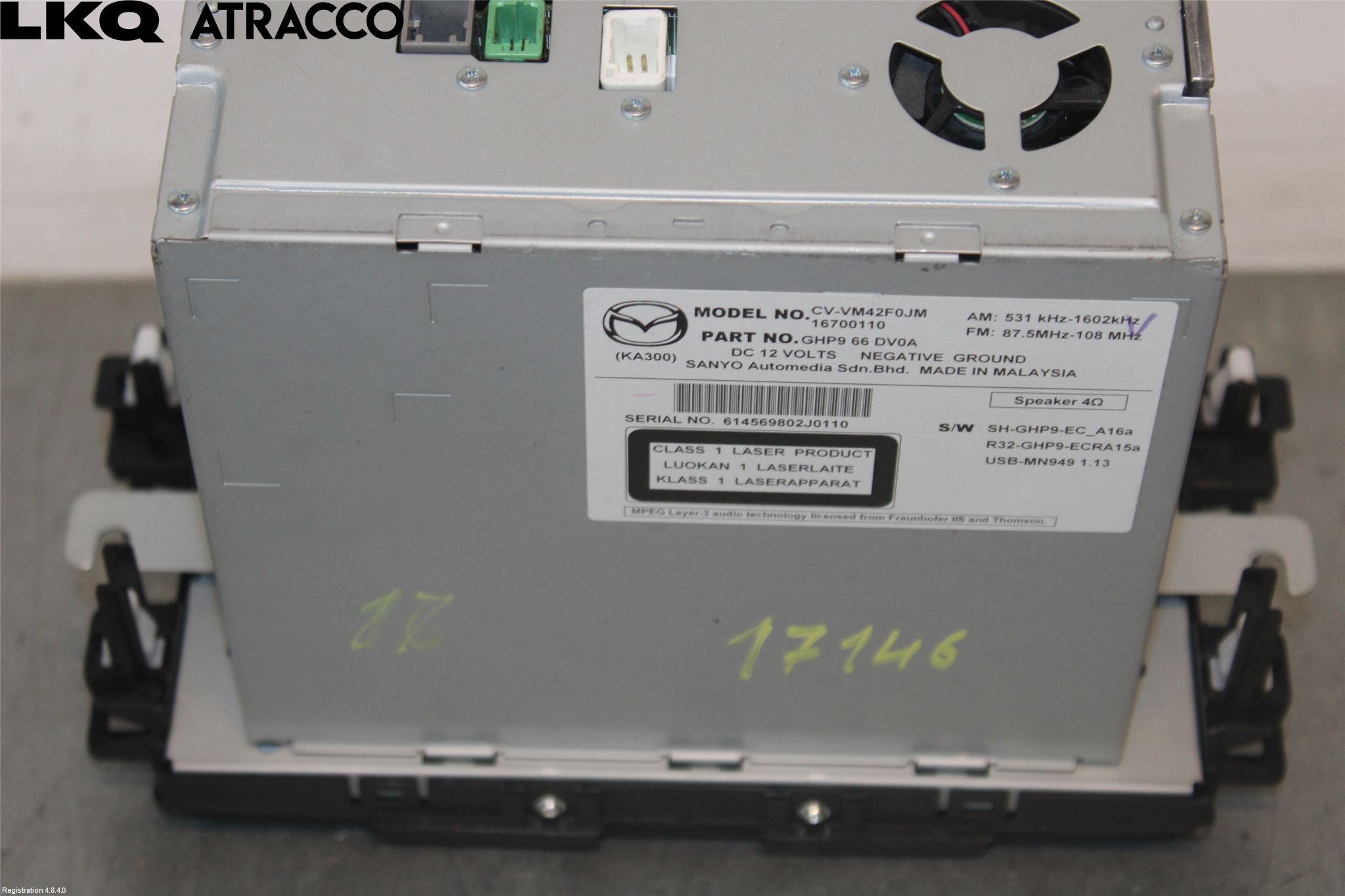 Mazda 6 13- Cd Radio - Multimediapanel