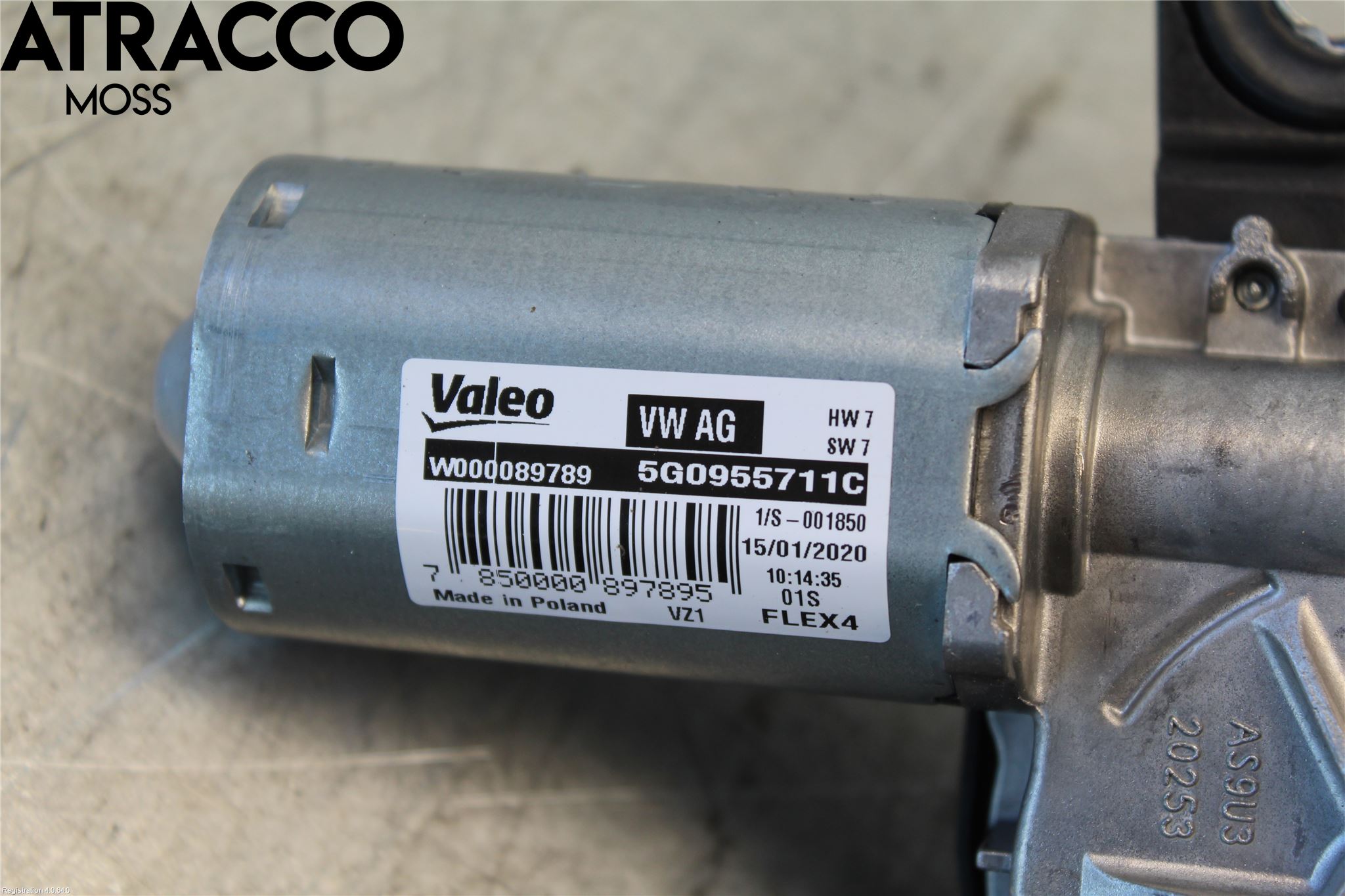 Volkswagen VW GOLF / E-GOLF VII 13-20 Torkarmotor Baklucka