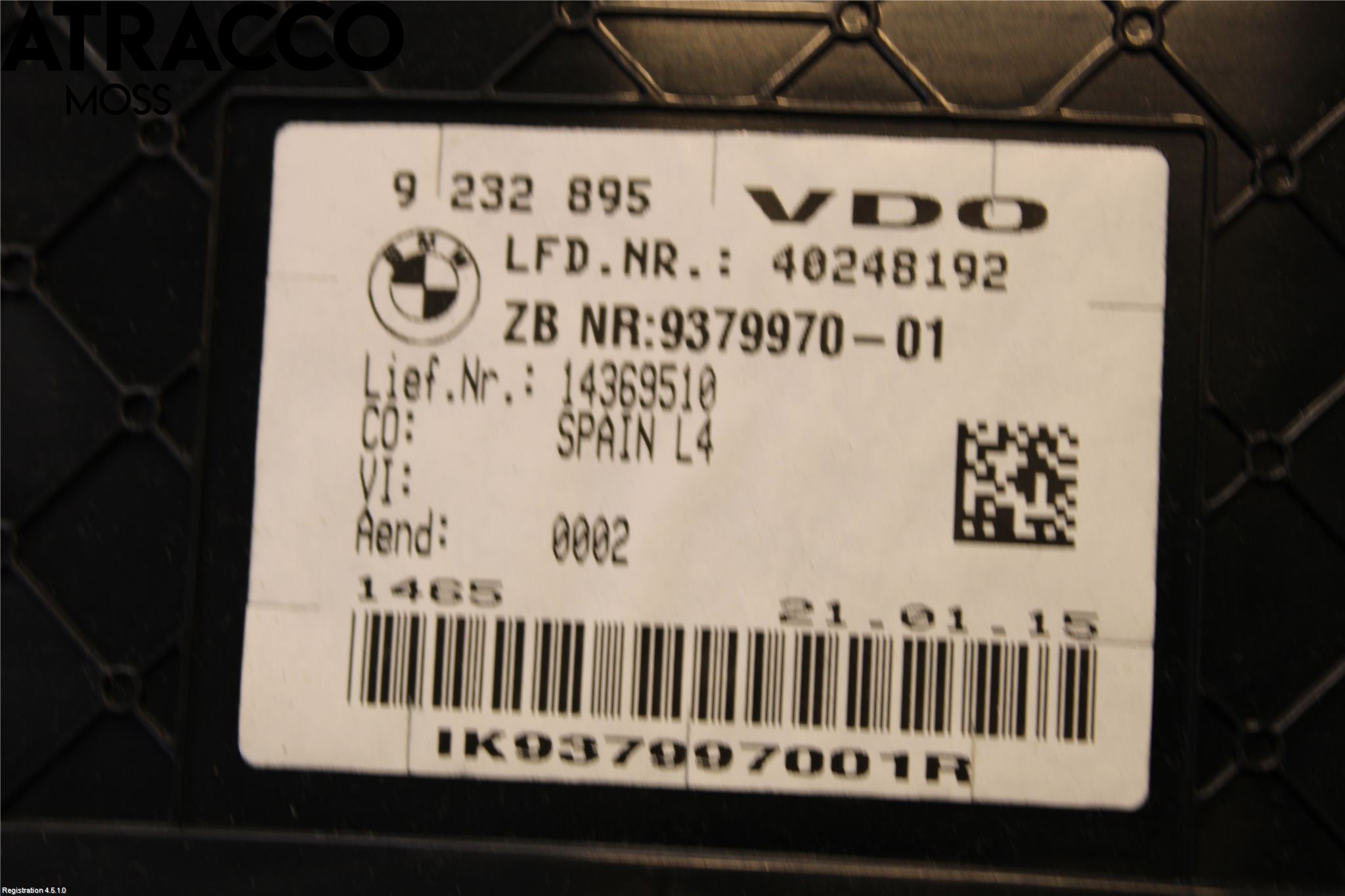BMW 3 F30/F31/F80 12-19 Instrument Komb