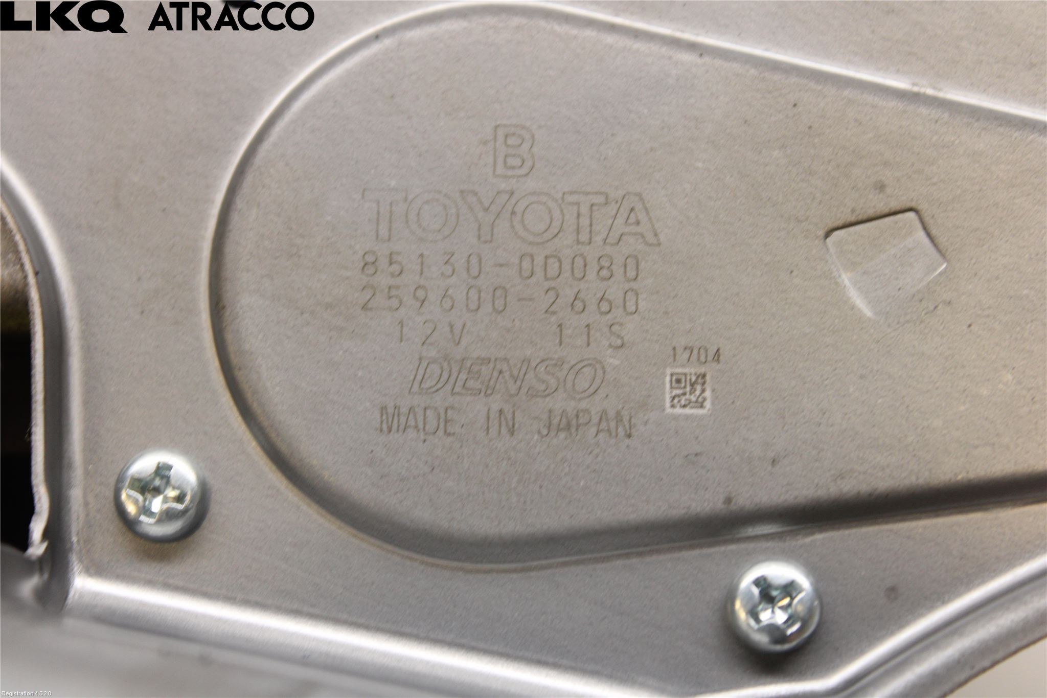 Toyota YARIS XP130 15-20 Torkarmotor Baklucka