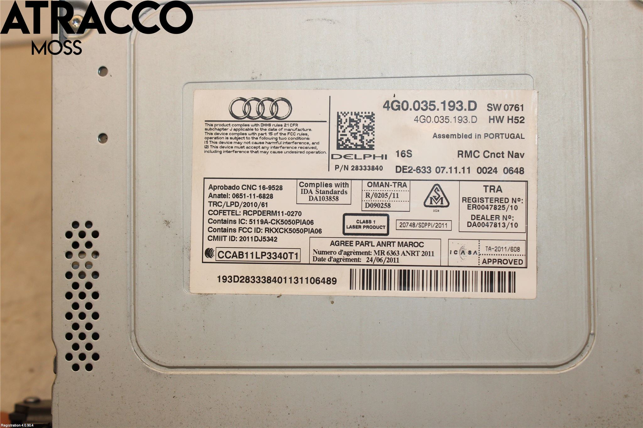 Audi A6/S6 4G 11-18 Radio-Stereo Förstärkare