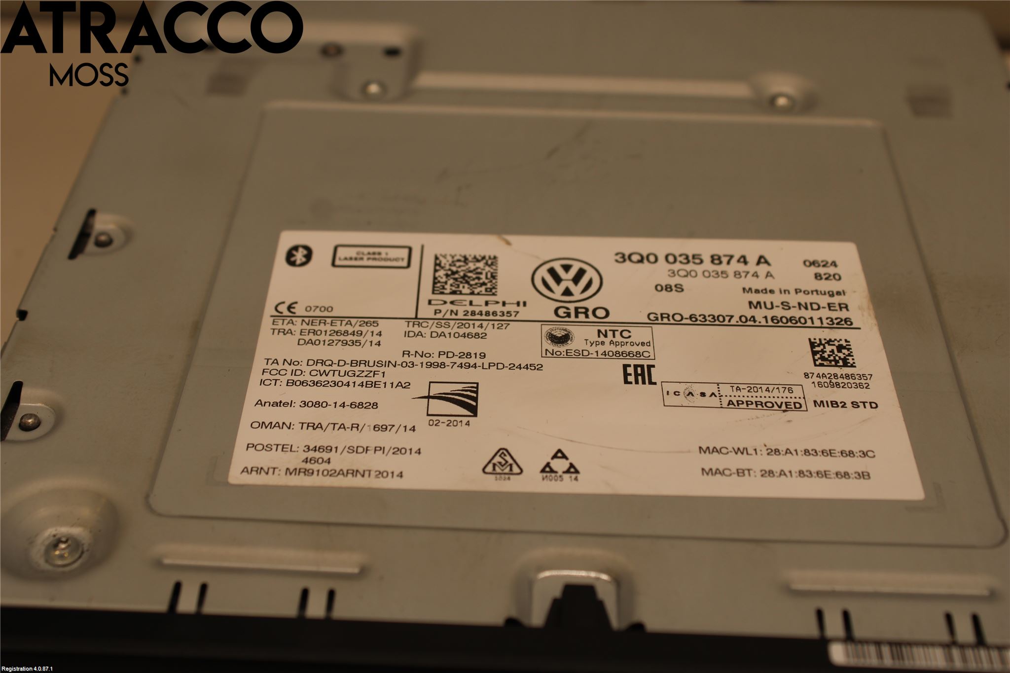 Volkswagen VW PASSAT 15-19 Radio
