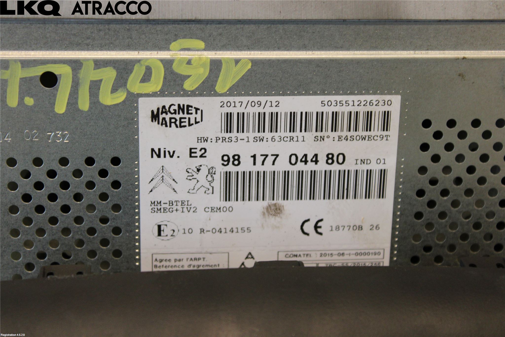Peugeot PARTNER 16-18 Radio