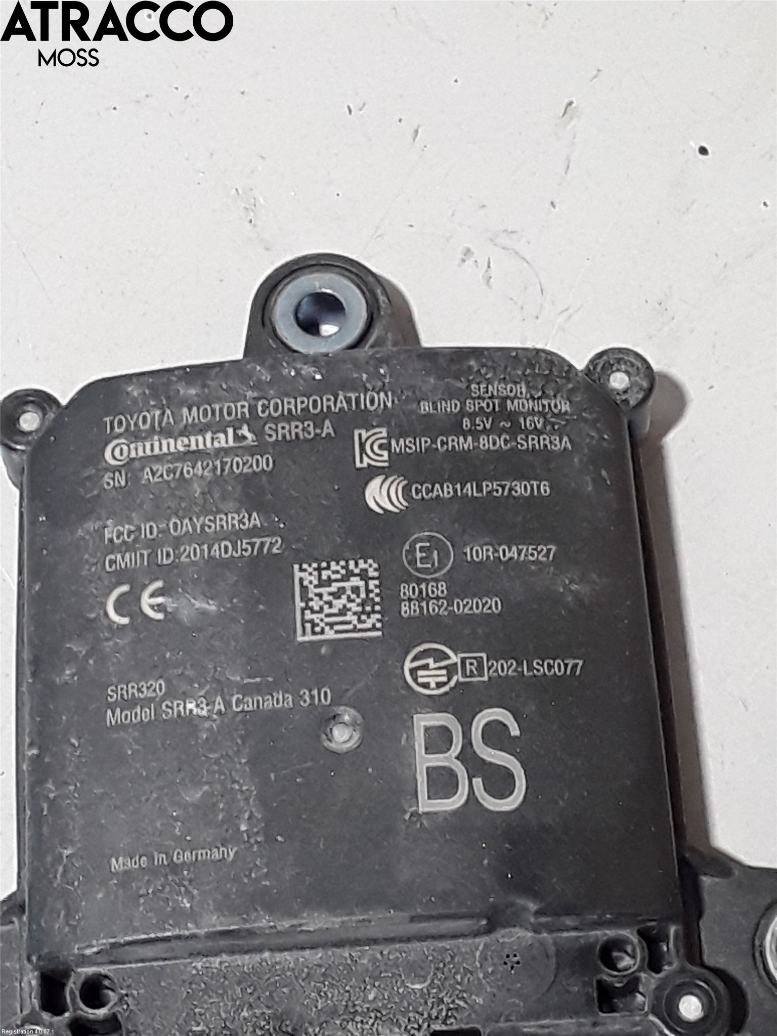 Toyota COROLLA 19- Sensor Aktivt Kollisionsskydd