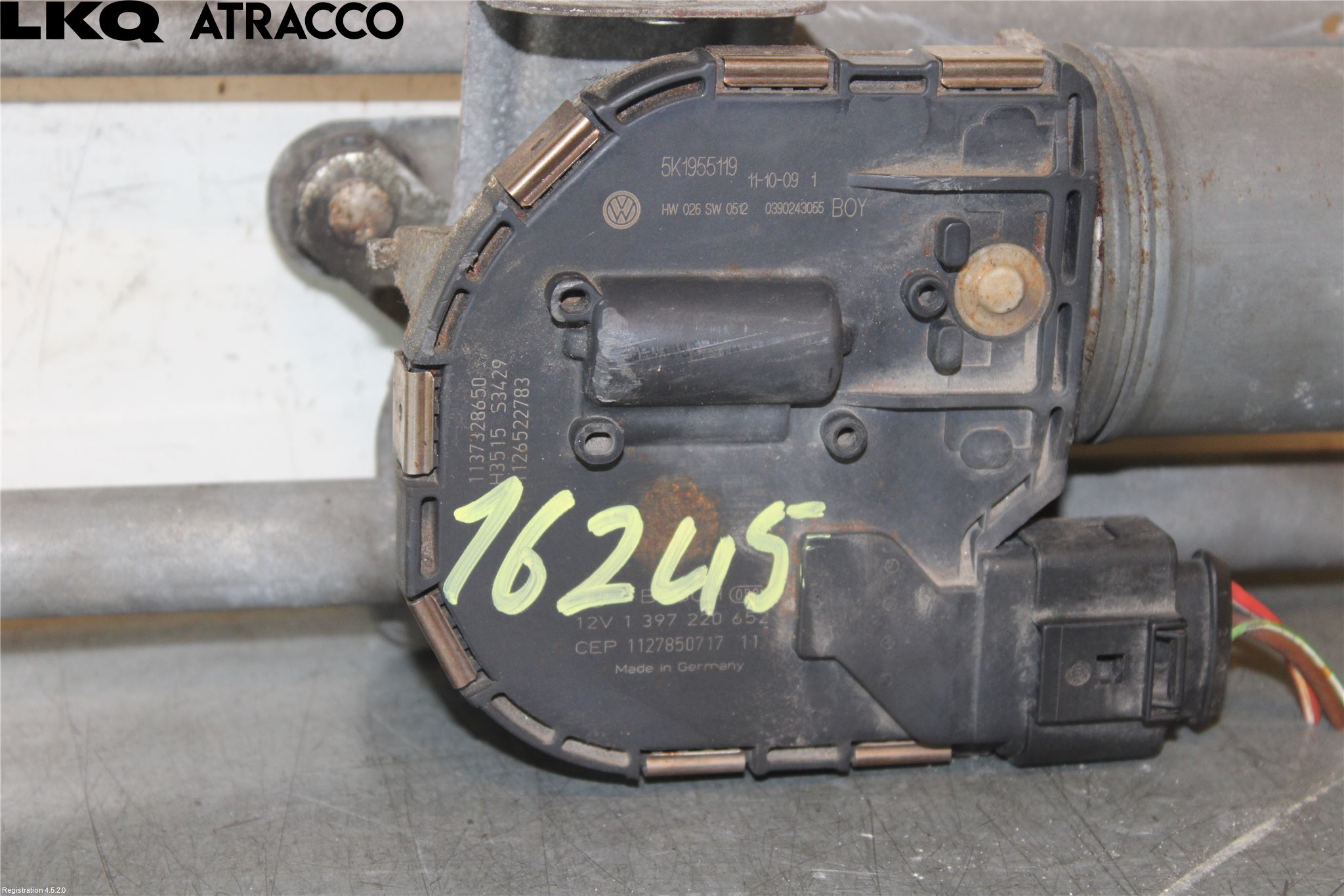 Volkswagen VW GOLF VI 09-13 Torkarmotor Vindruta