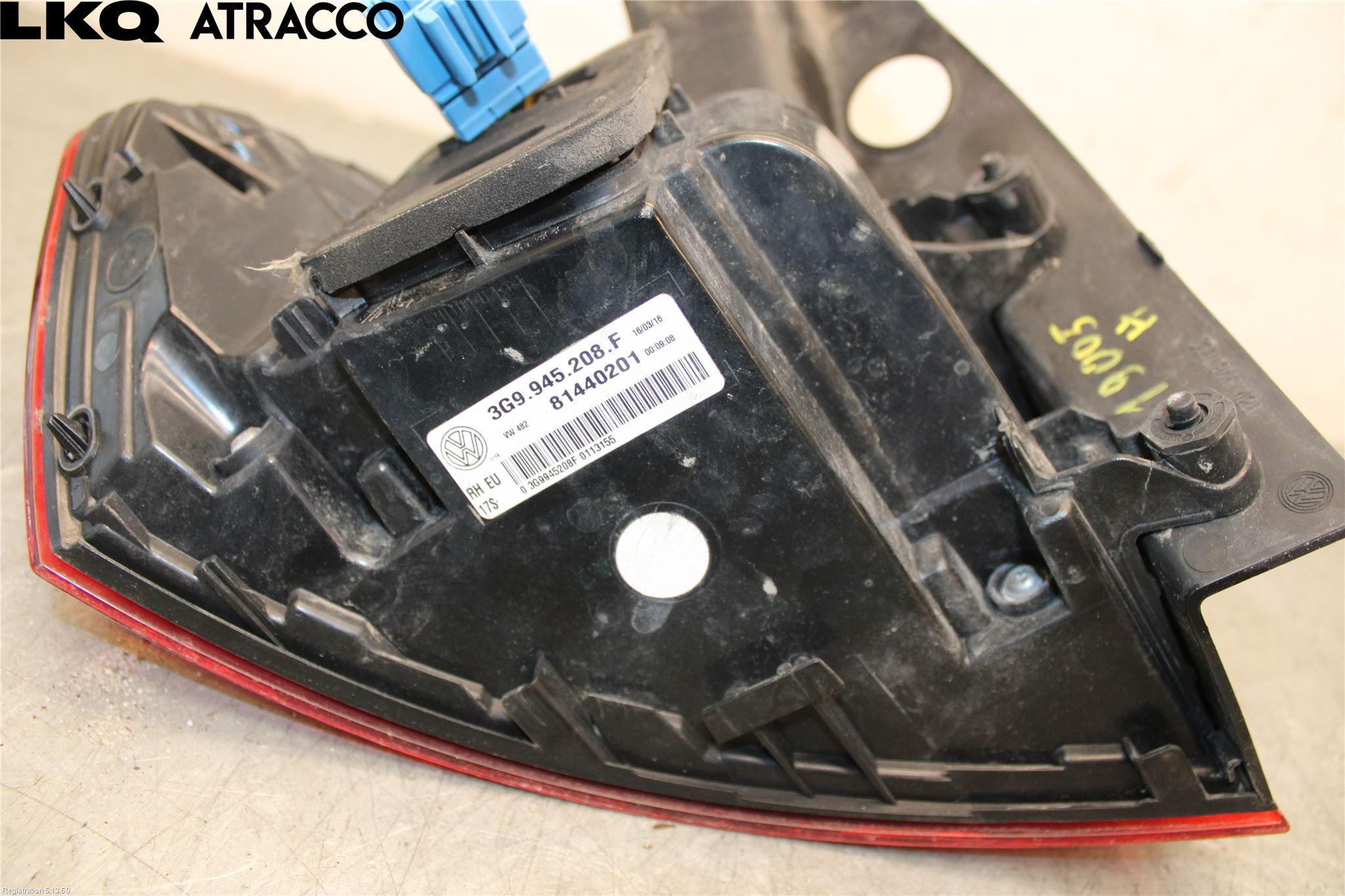 Volkswagen VW PASSAT 15-19 Bakljus Höger
