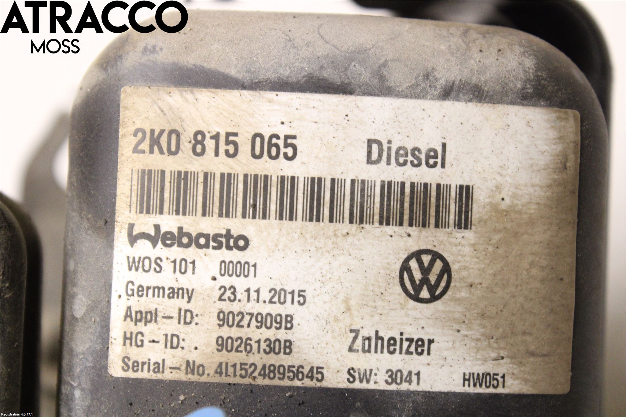 Volkswagen VW CADDY 16-20 Dieselvärmare