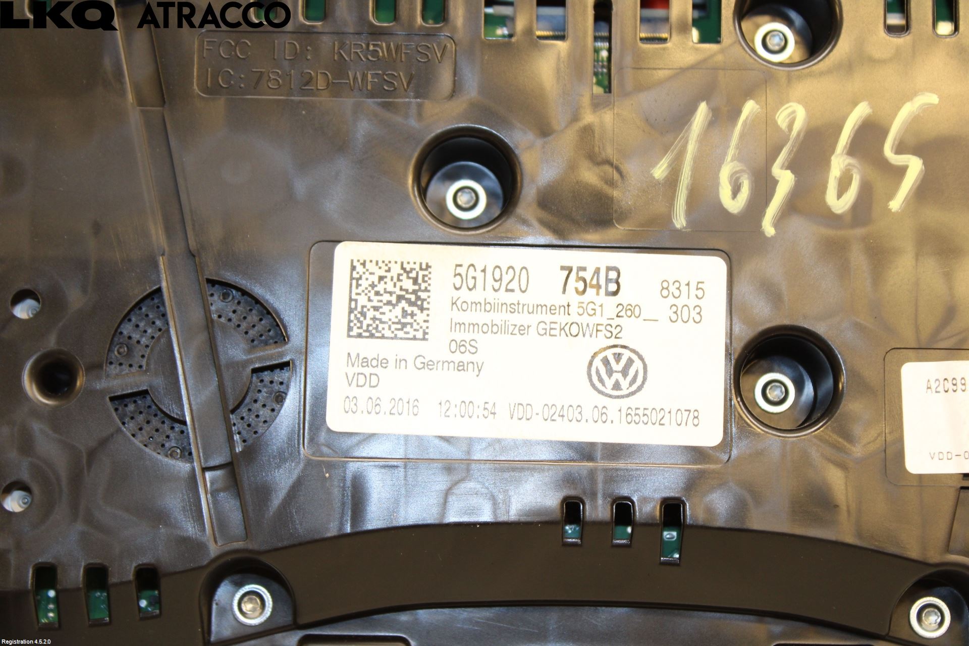 Volkswagen VW GOLF / E-GOLF VII 13-20 Instrument Komb