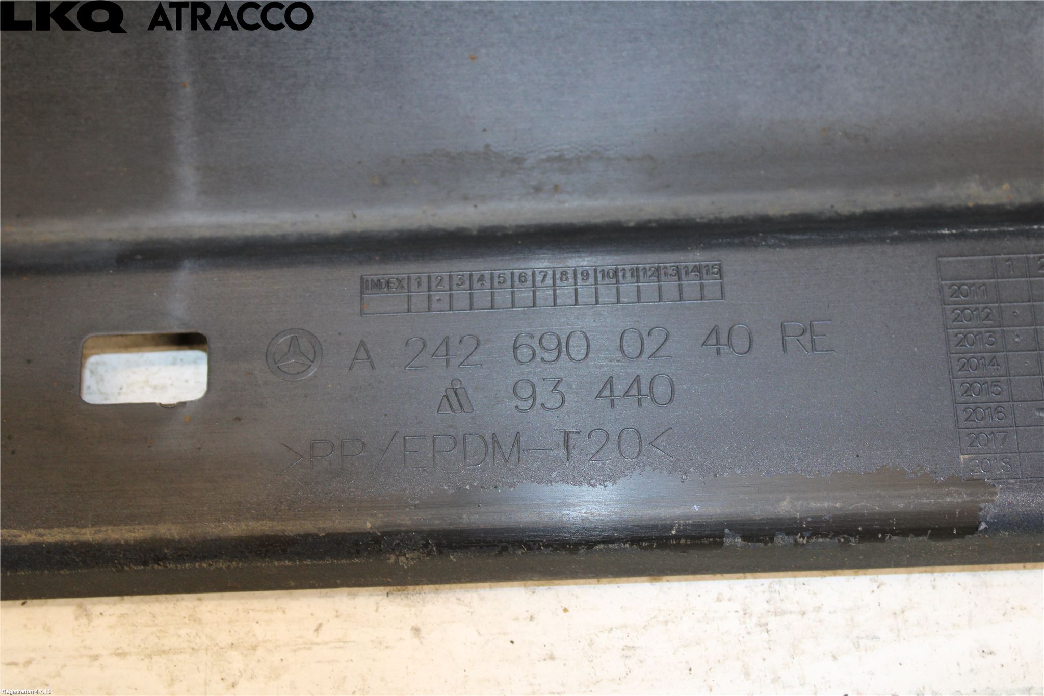 Mercedes-Benz MB B-KLASS (W246/W242) 12-19 Sidokjol Hö