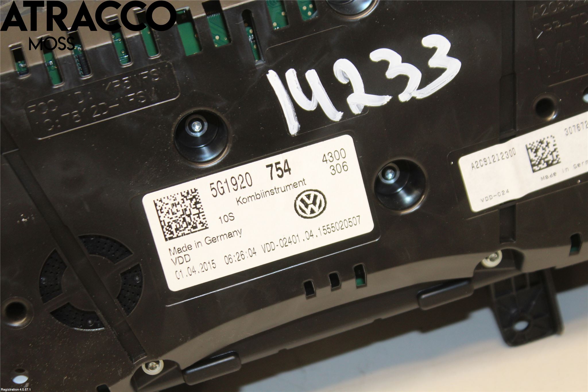 Volkswagen VW GOLF / E-GOLF VII 13-20 Instrument Komb
