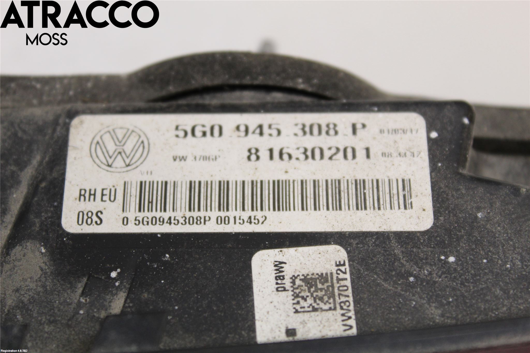 Volkswagen VW GOLF / E-GOLF VII 13-20 Bakljus Lucka Hö