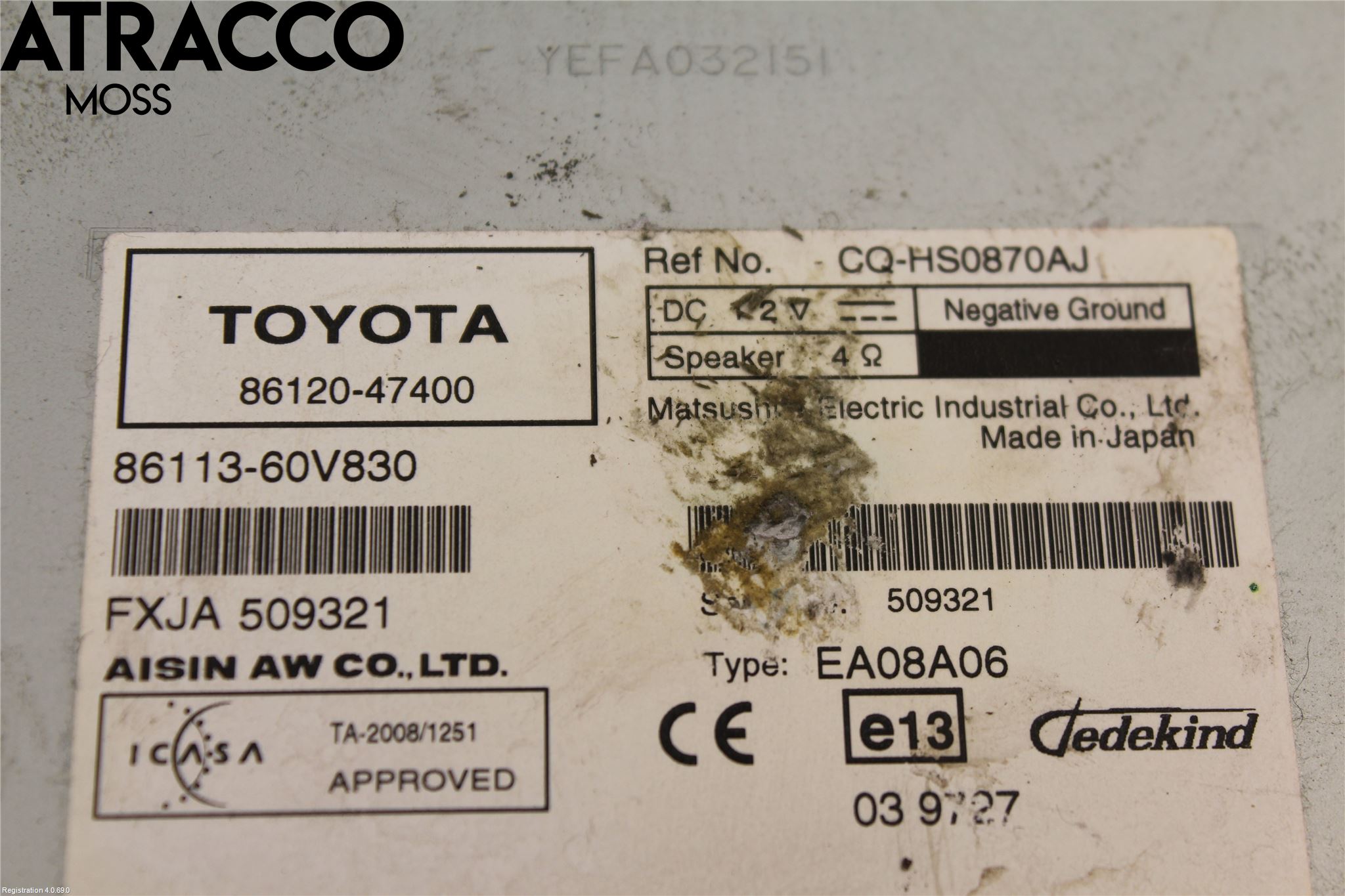 Toyota PRIUS ZVW30 09-20 Cd Radio - Multimediapanel