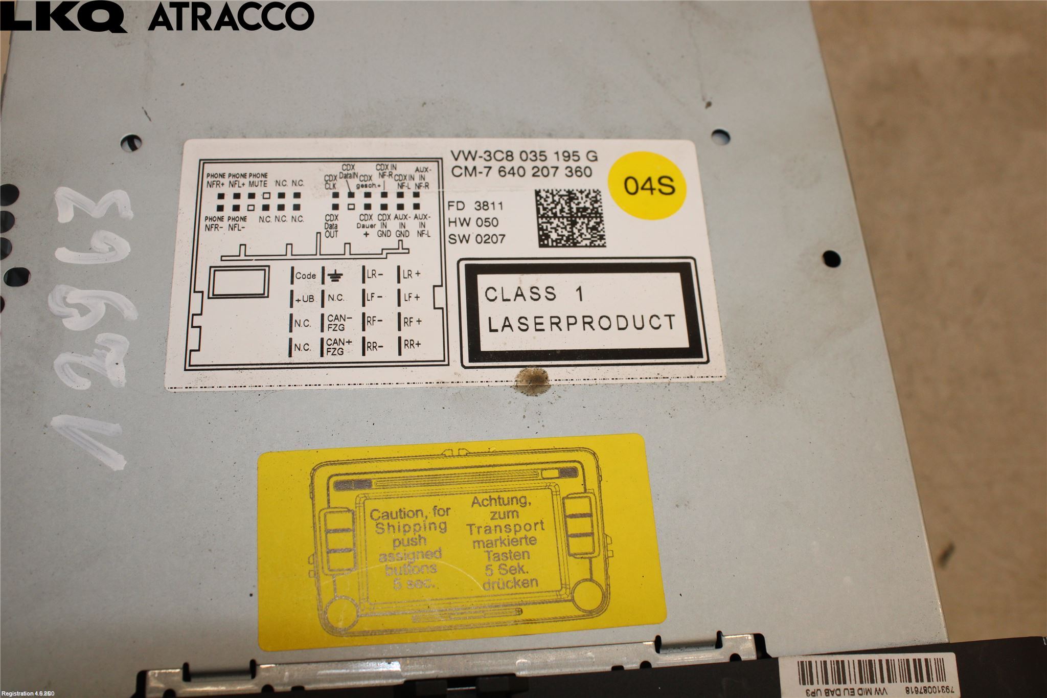 Volkswagen VW GOLF VI 09-13 Cd Radio - Multimediapanel
