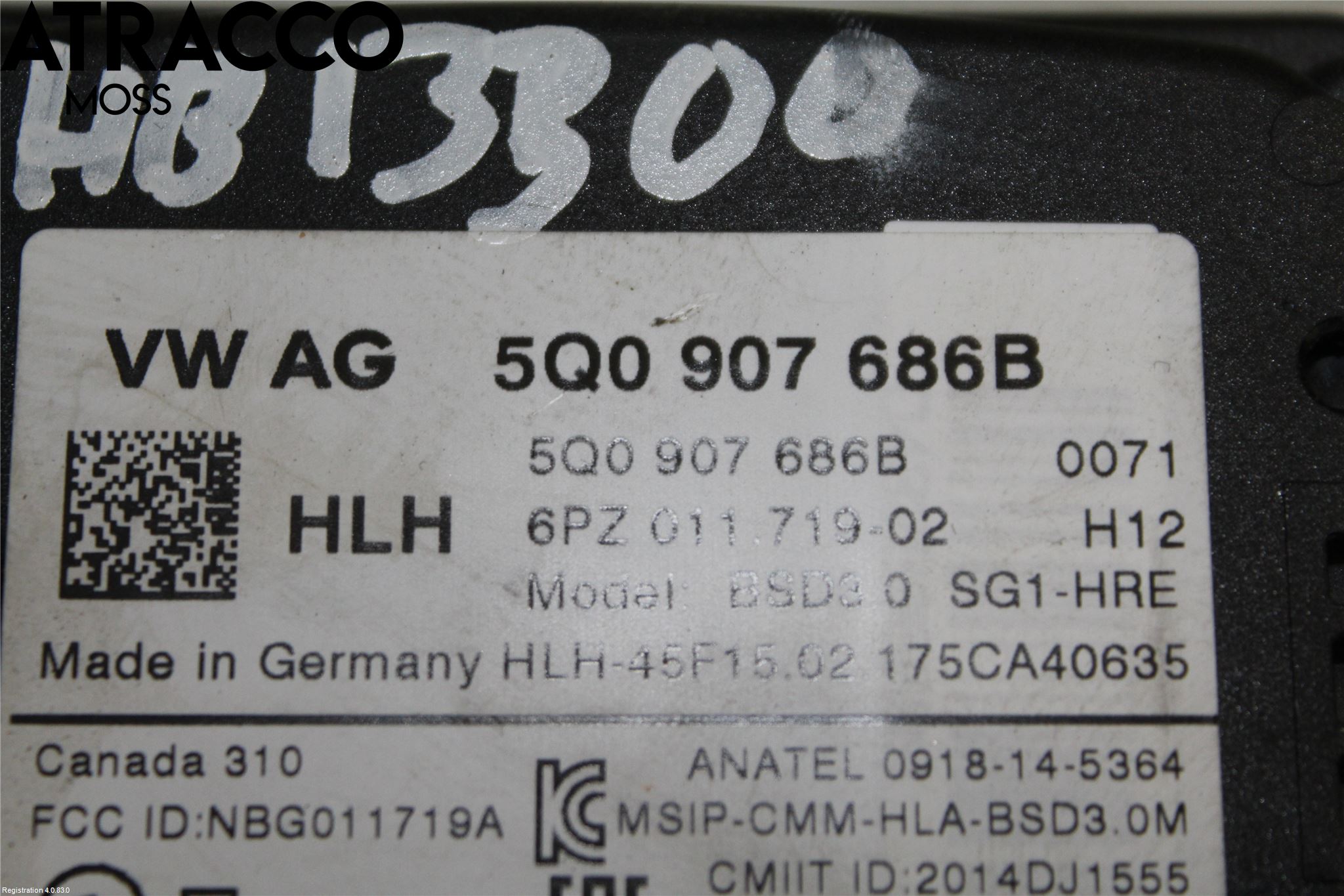 Volkswagen VW GOLF / E-GOLF VII 13-20 Sensor Aktivt Kollisionsskydd