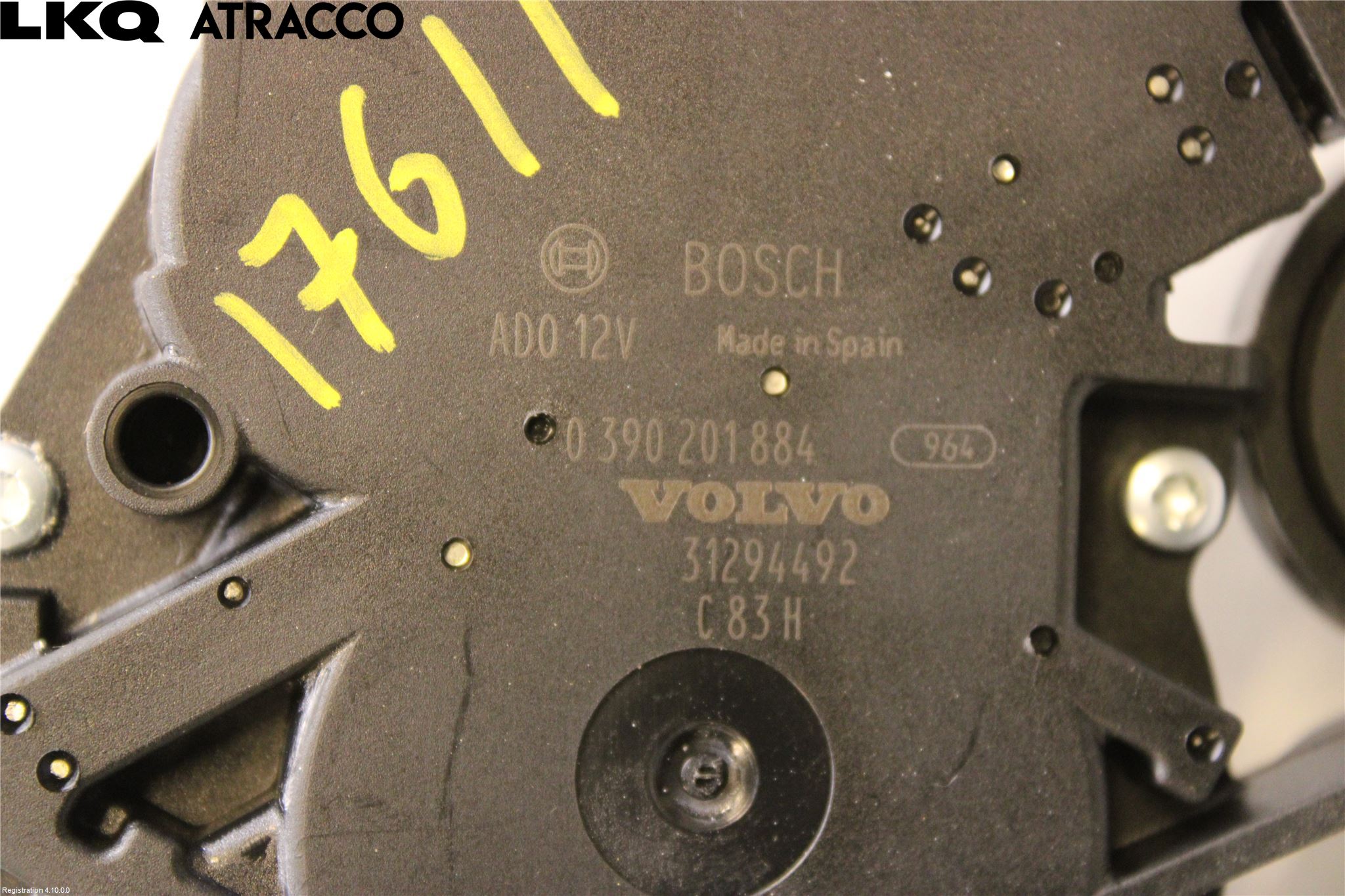 Volvo V60 14-18 Torkarmotor Baklucka