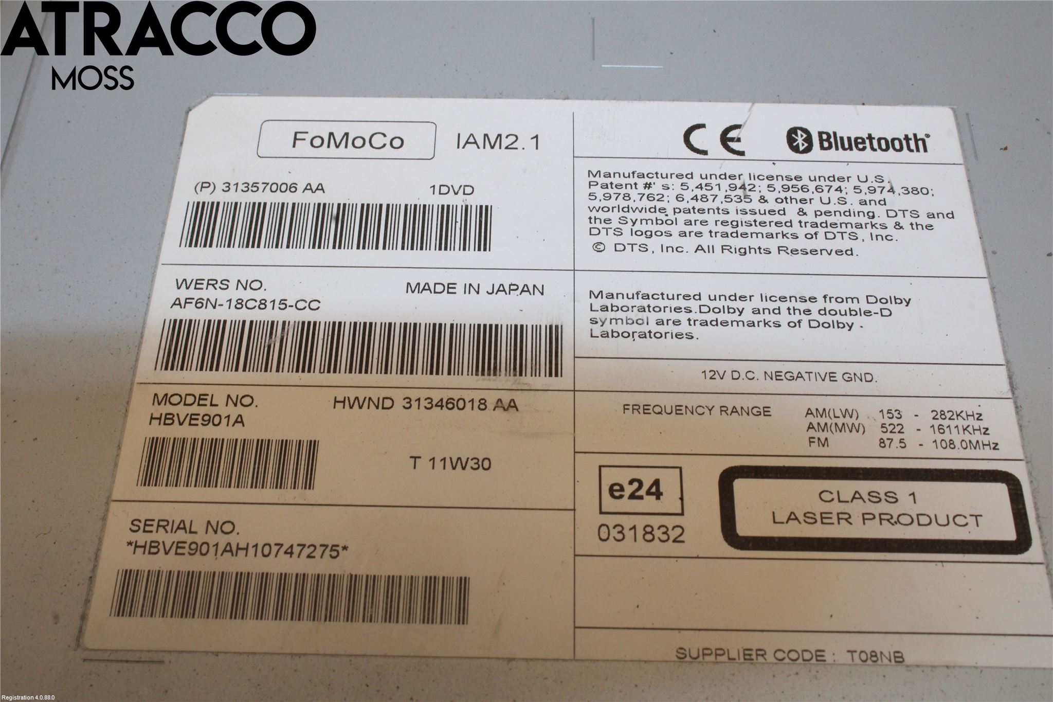 Volvo V60 11-13 Radio