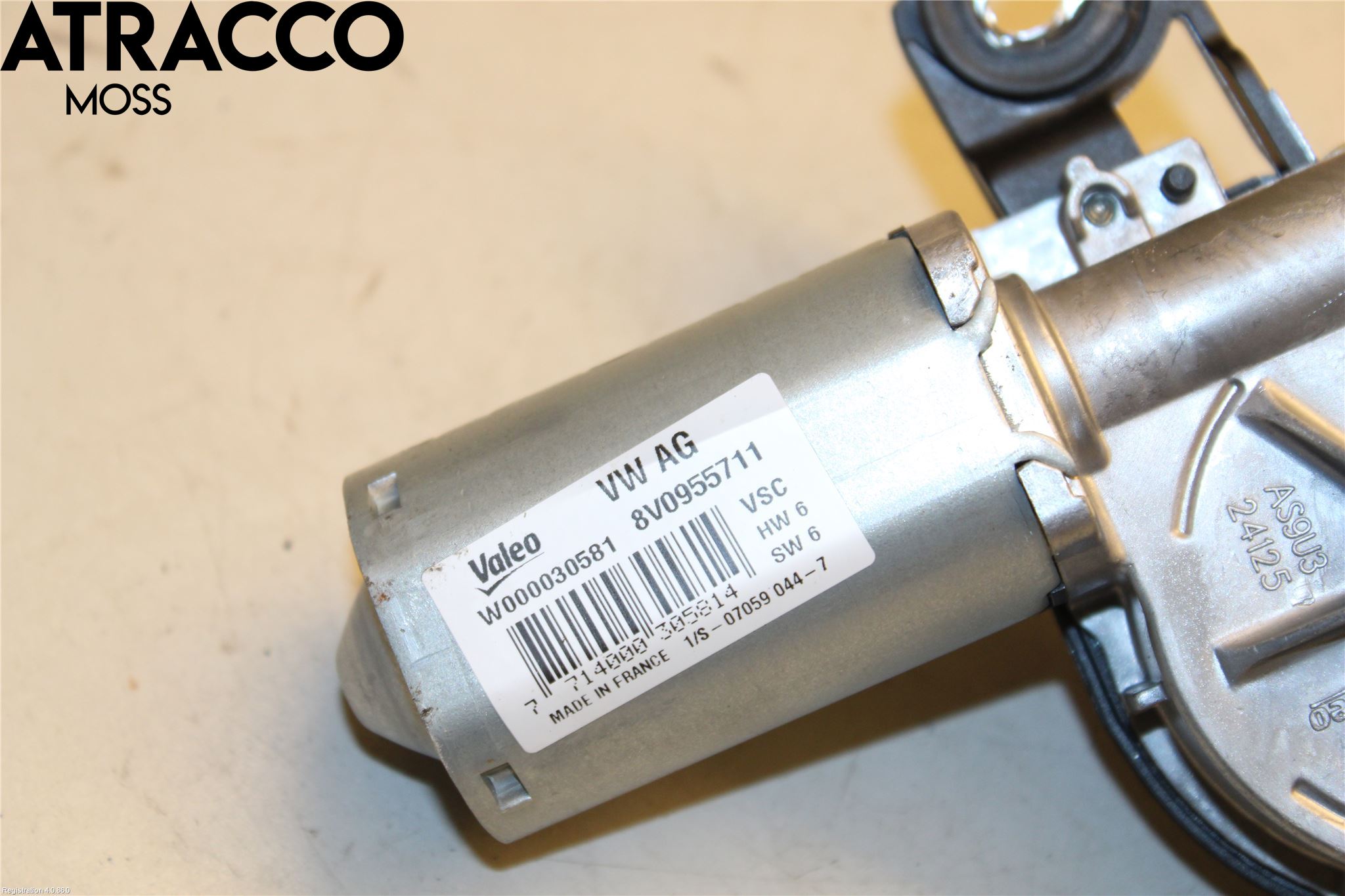 Audi A3/S3 8V 13-20 Torkarmotor Baklucka