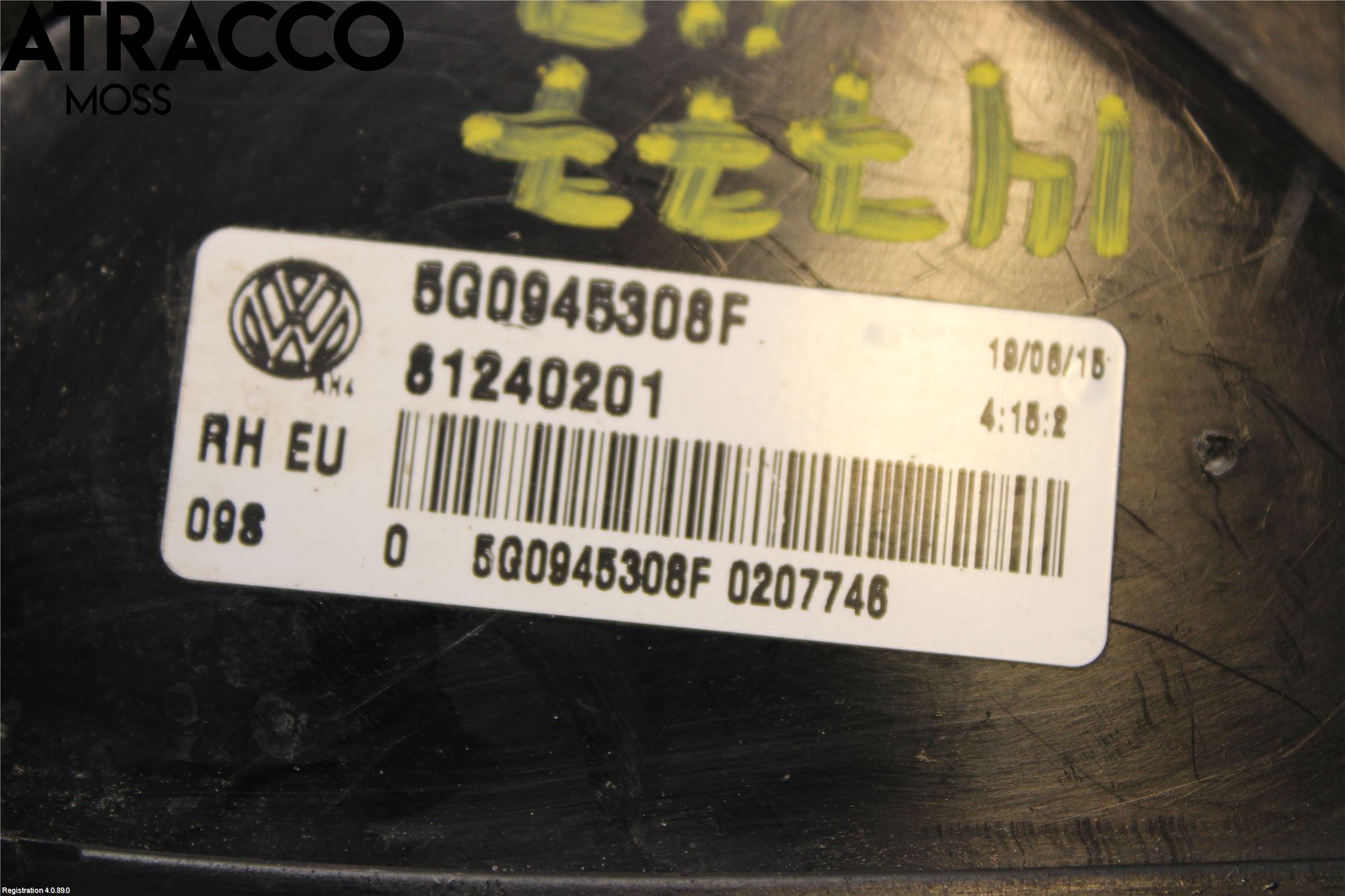Volkswagen VW GOLF / E-GOLF VII 13-20 Bakljus Lucka Hö