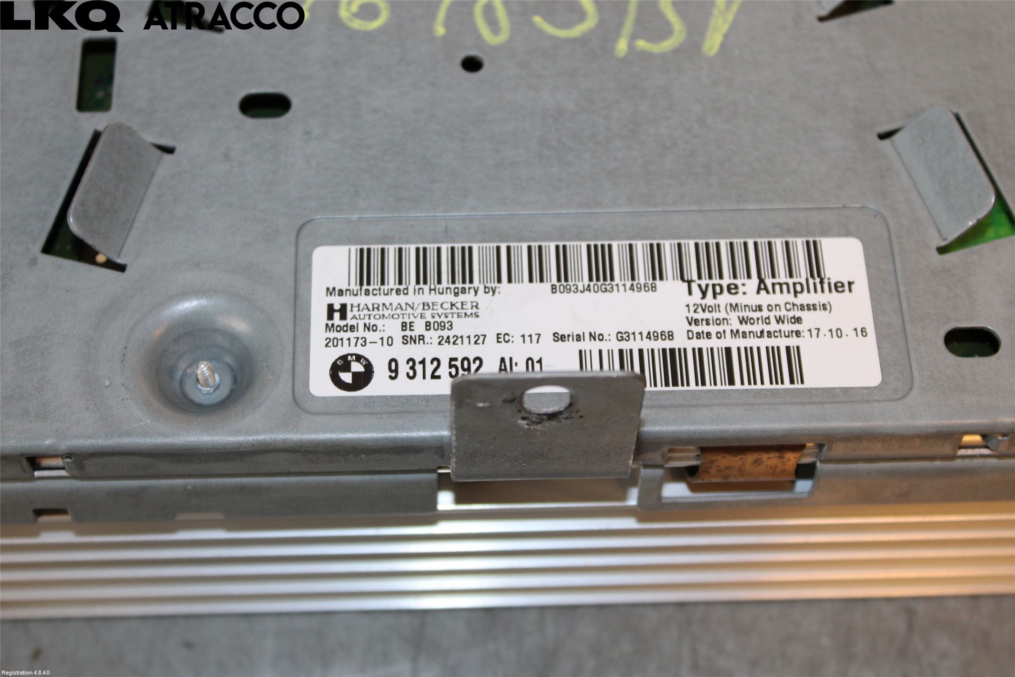 BMW 5 F10/F11/F18 09-17 Radio-Stereo Förstärkare