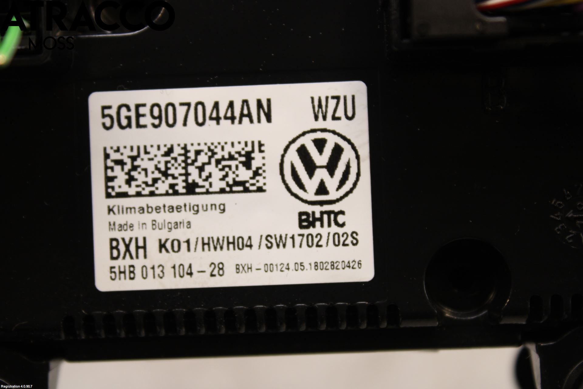 Volkswagen VW GOLF / E-GOLF VII 13-20 Ac Styrenhet Ac Manöveren