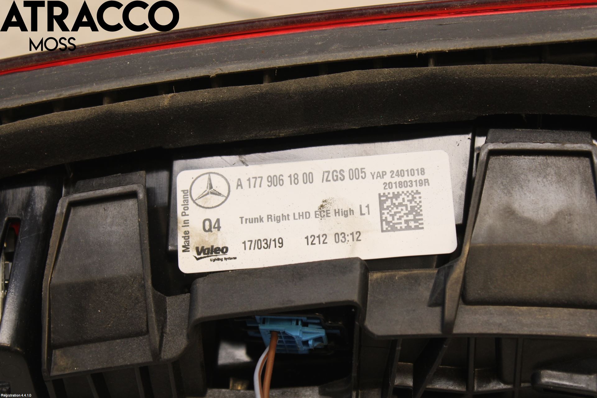 Mercedes-Benz MB A-KLASS (W177) 18- Bakljus Lucka Hö