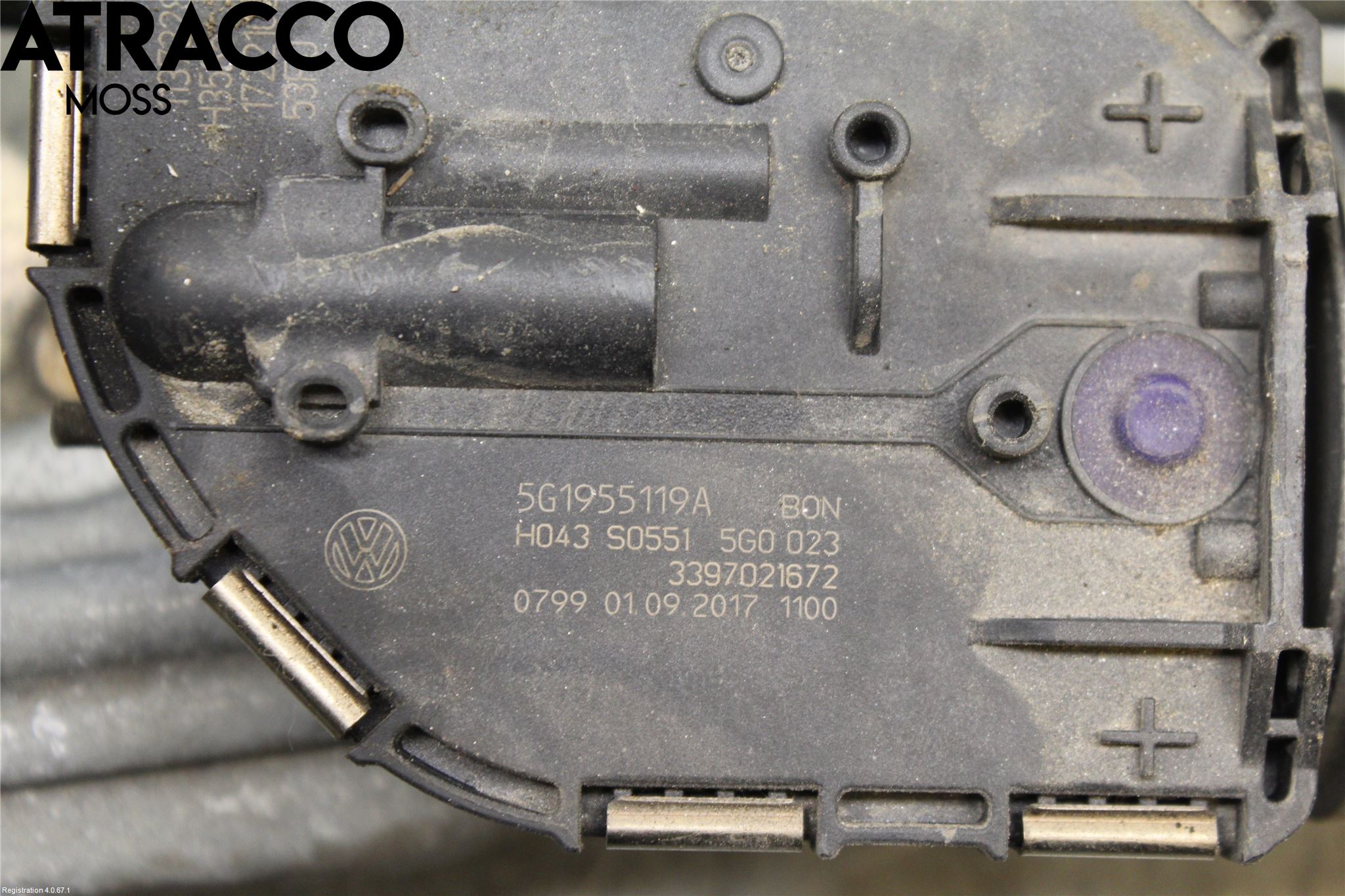 Volkswagen VW GOLF / E-GOLF VII 13-20 Torkarmotor Vindruta