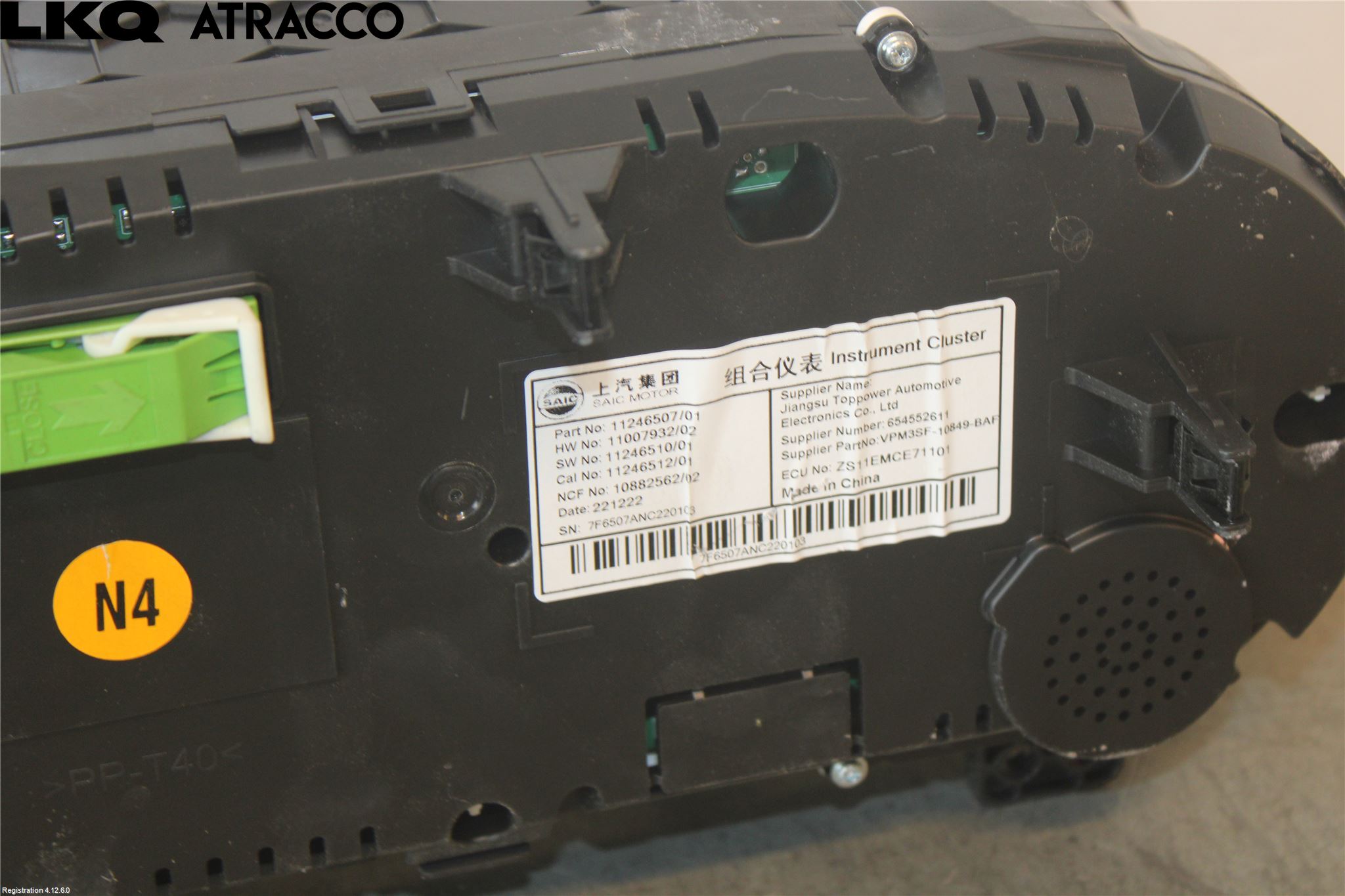 MG ZS EV 20- Instrument Komb