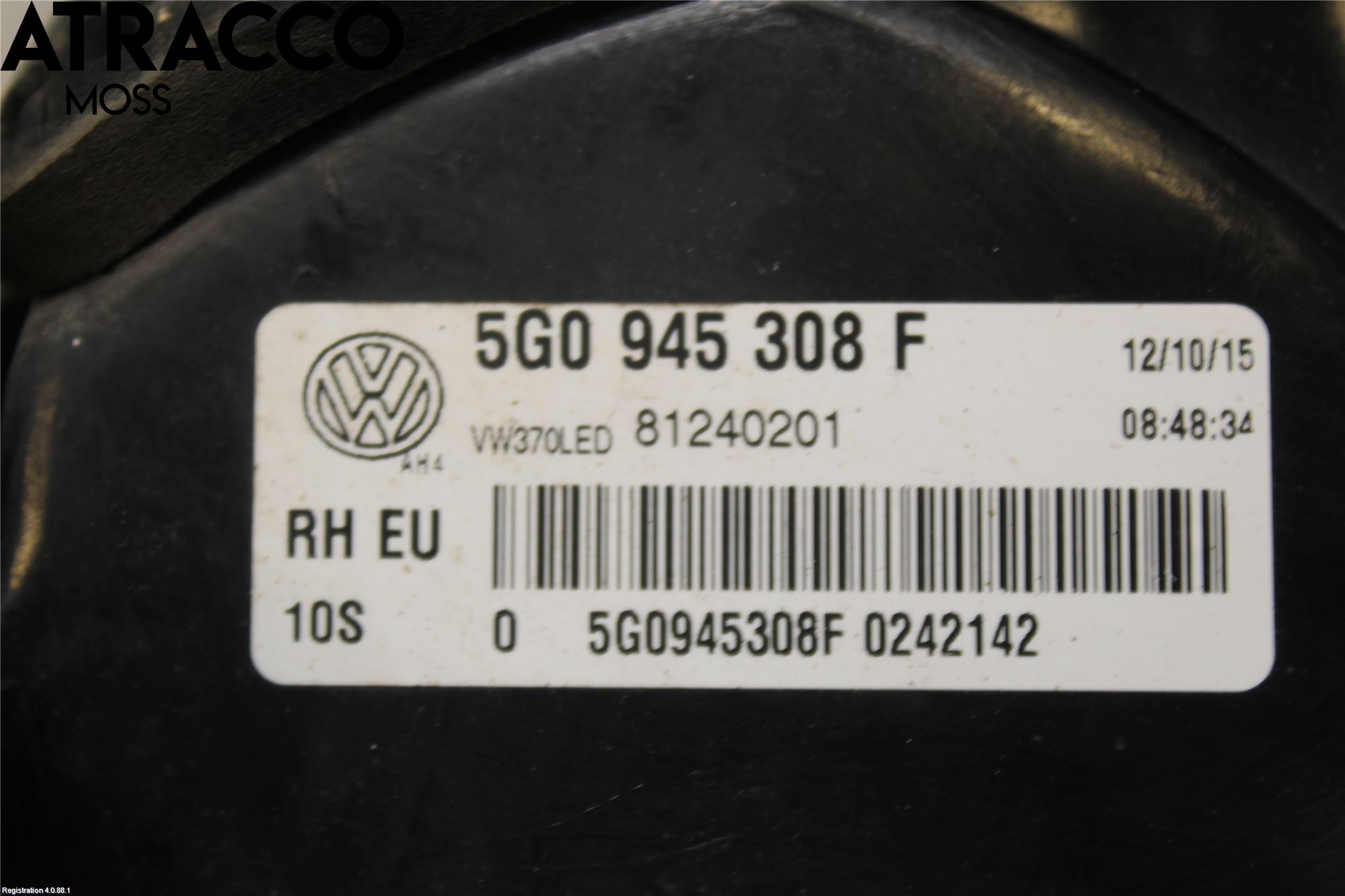 Volkswagen VW GOLF / E-GOLF VII 13-20 Bakljus Lucka Hö