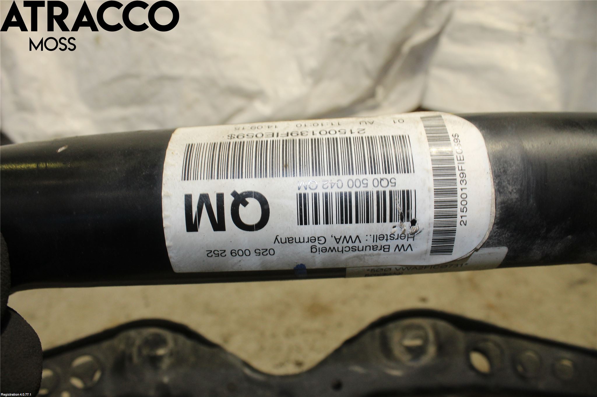 Volkswagen VW GOLF / E-GOLF VII 13-20 Bakaxelbalk