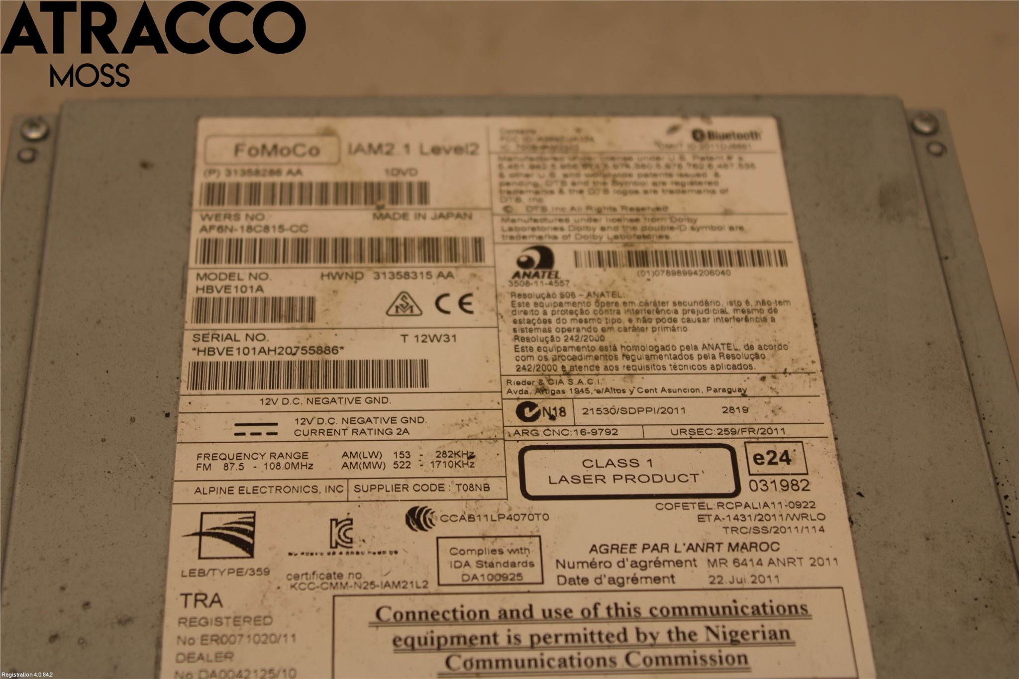Volvo V70 08-13 Radio