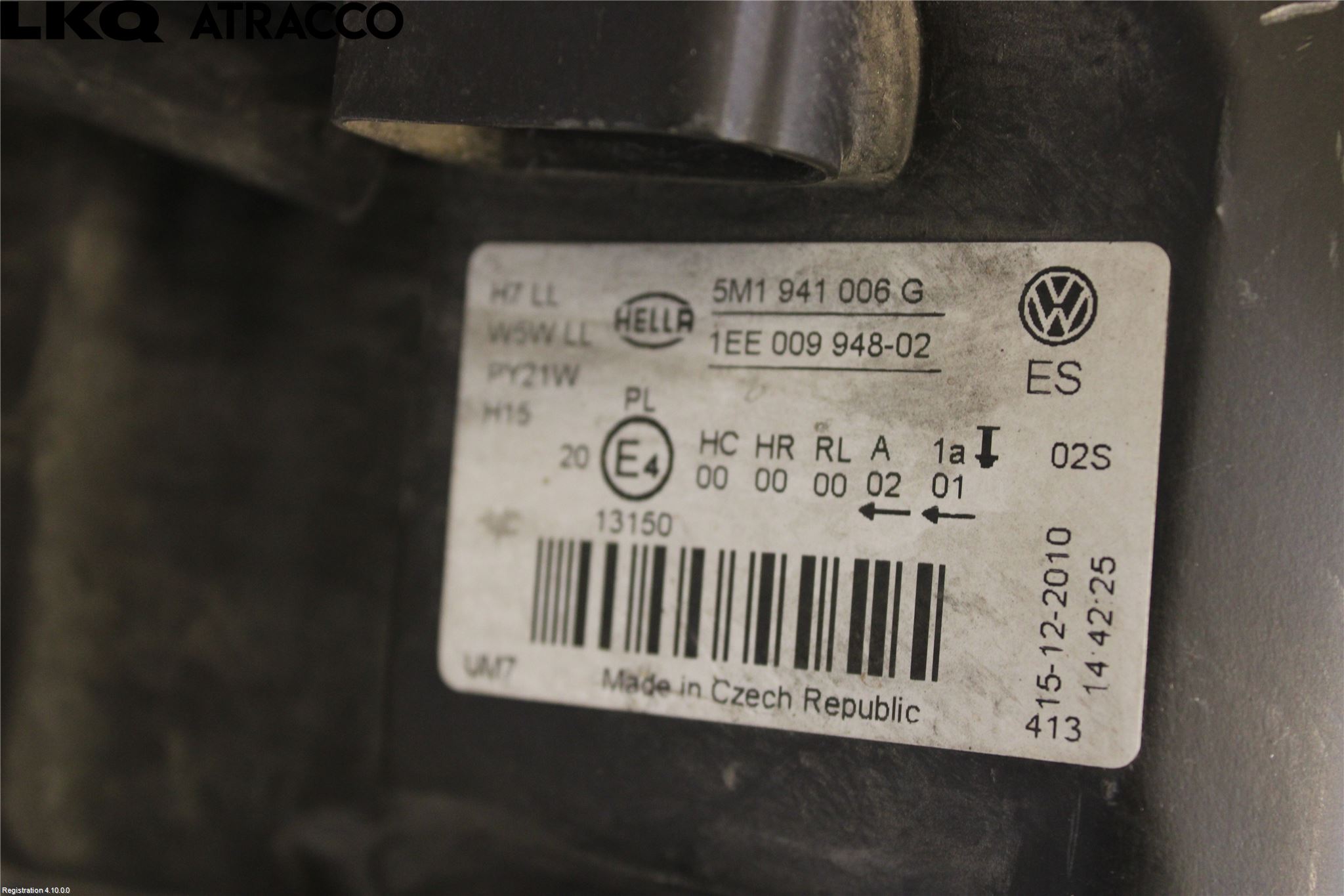Volkswagen VW GOLF PLUS/CROSS GOLF 04-14 Strålkastare Höger
