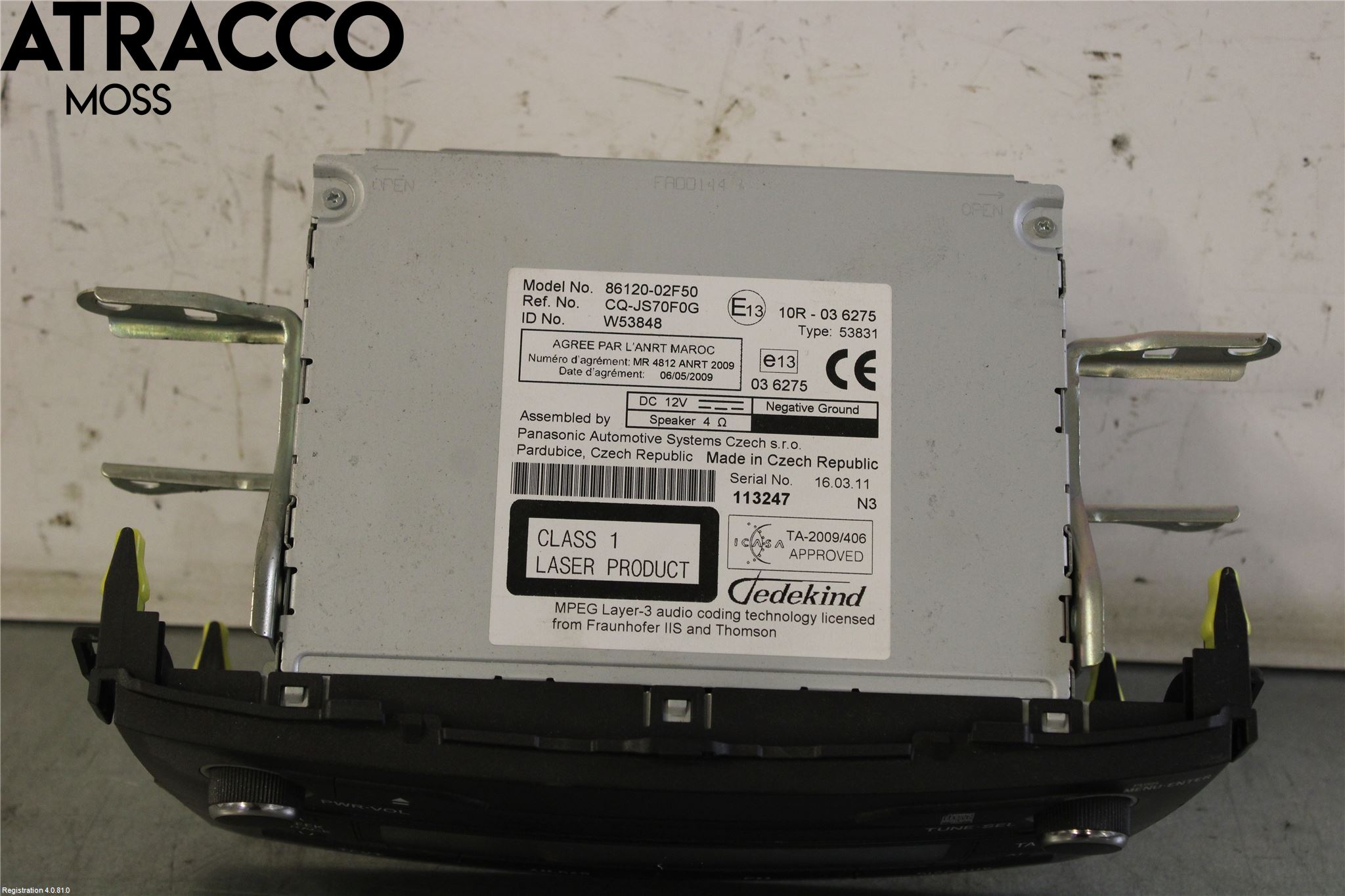 Toyota AURIS 10-12 Cd Radio - Multimediapanel