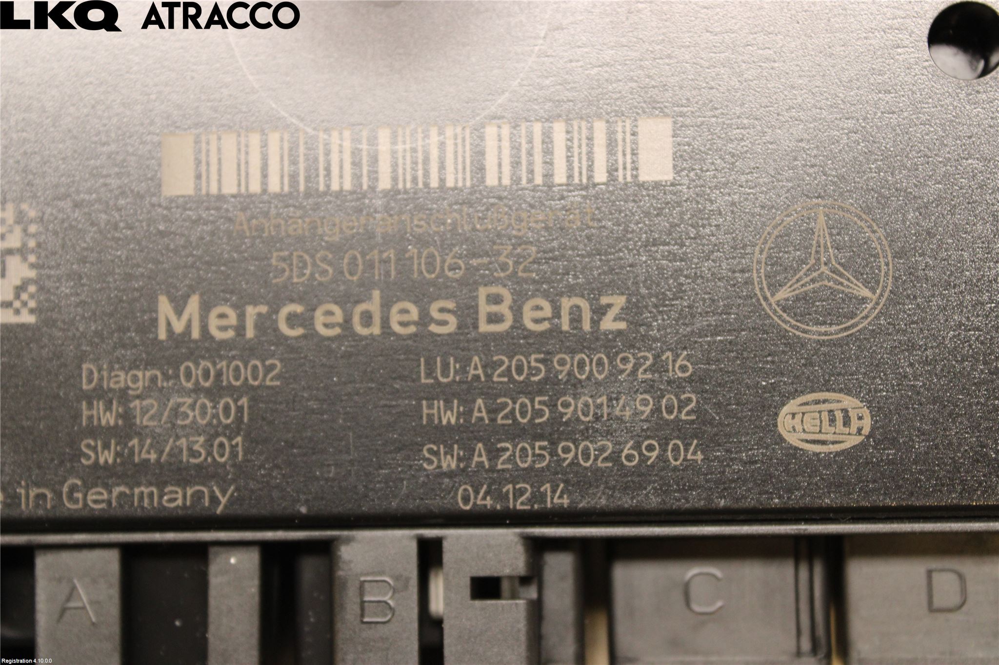 Mercedes-Benz MB C-KLASS (W205) 14-21 Styrenhet Dragkrok