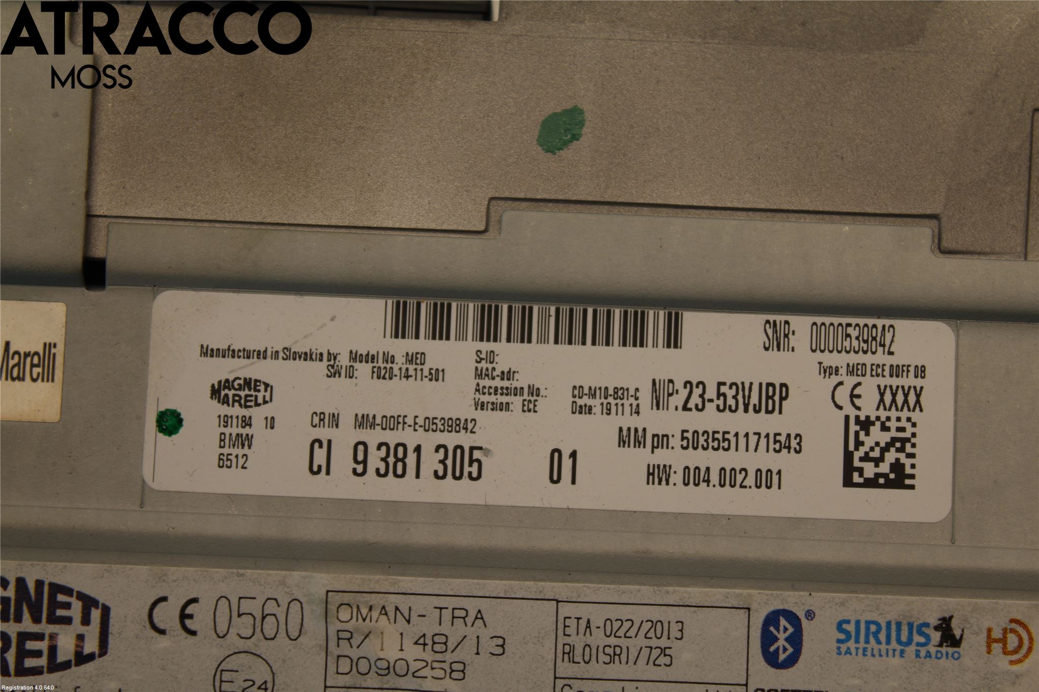 BMW 1 F20/F21 11-19 Cd Radio - Multimediapanel