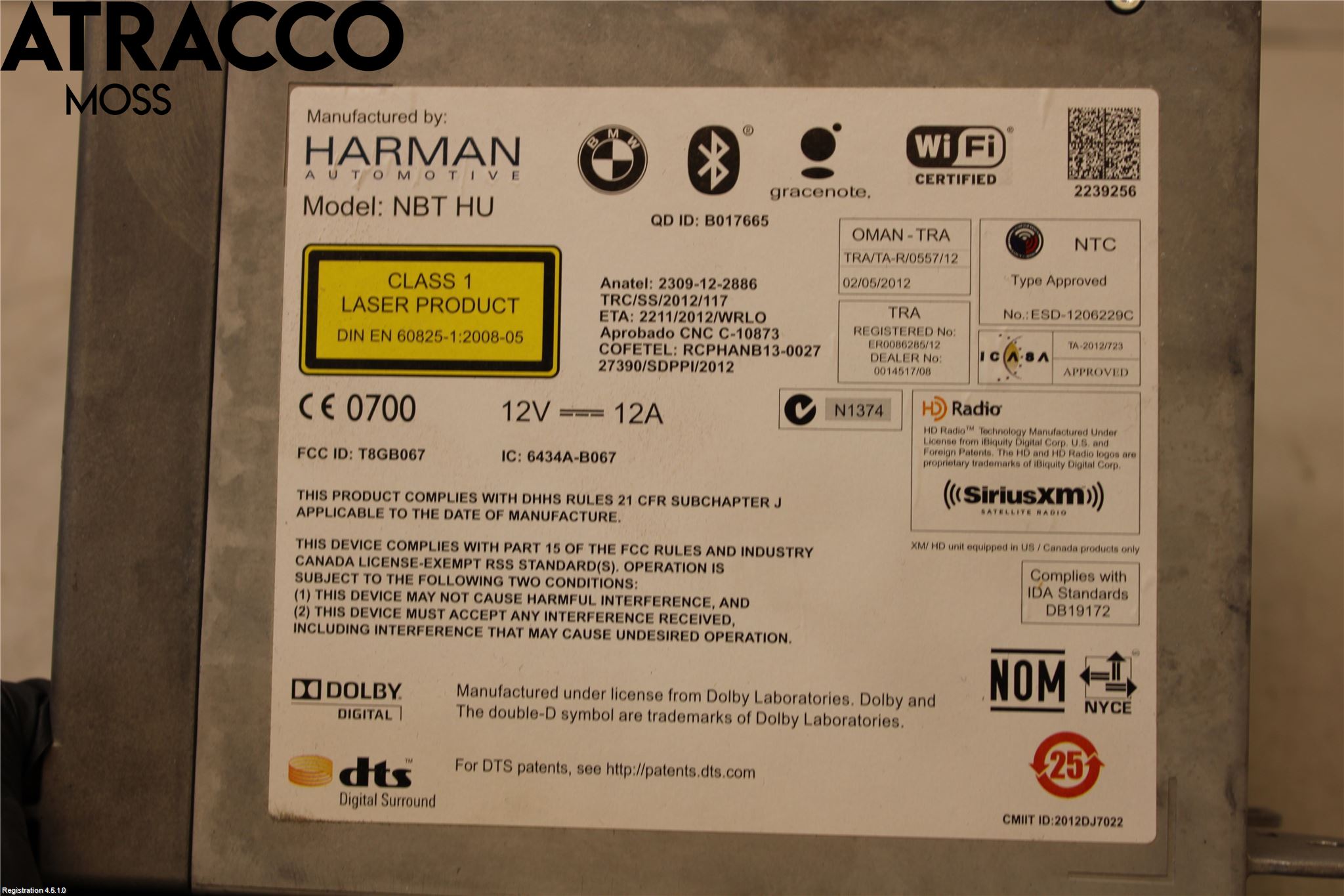 BMW 3 F30/F31/F80 12-19 Cd Radio - Multimediapanel