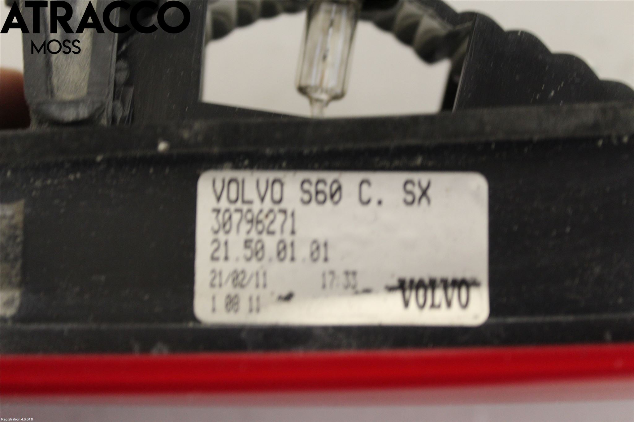 Volvo S60 11-13 Bakljus Lucka Vä