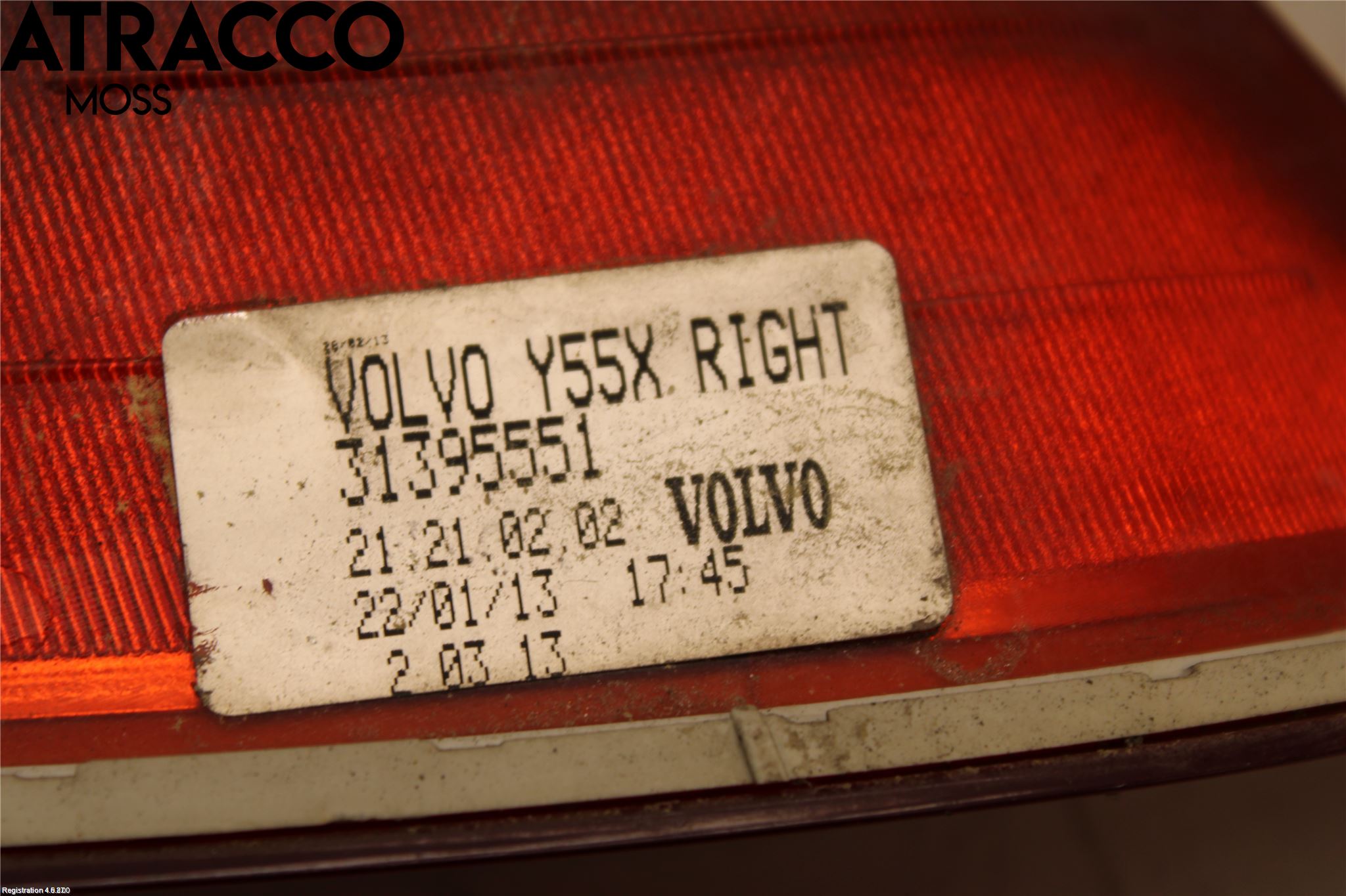 Volvo V40 12-19 Backlampa